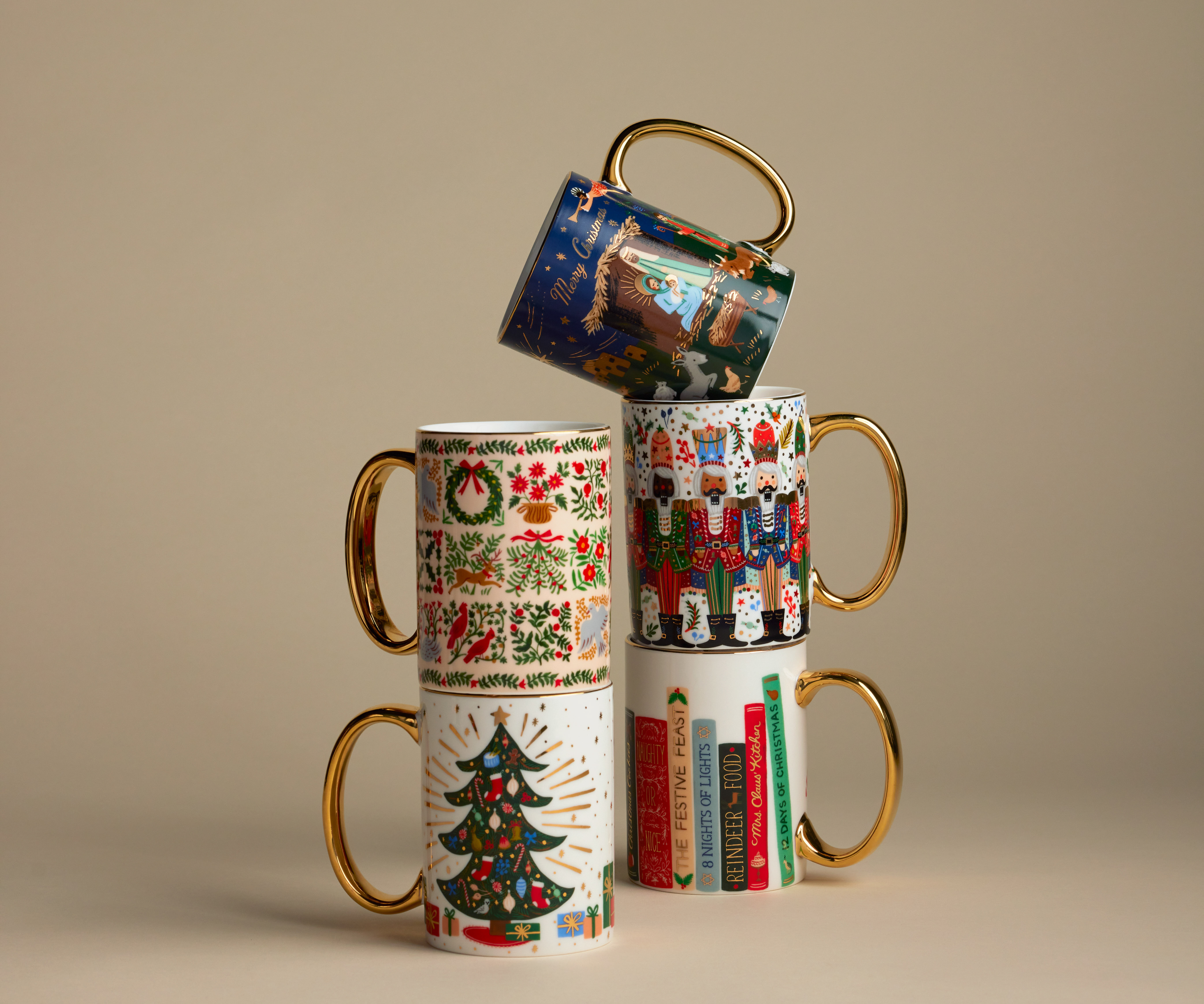 Holiday Porcelain Mug - Holiday Tree