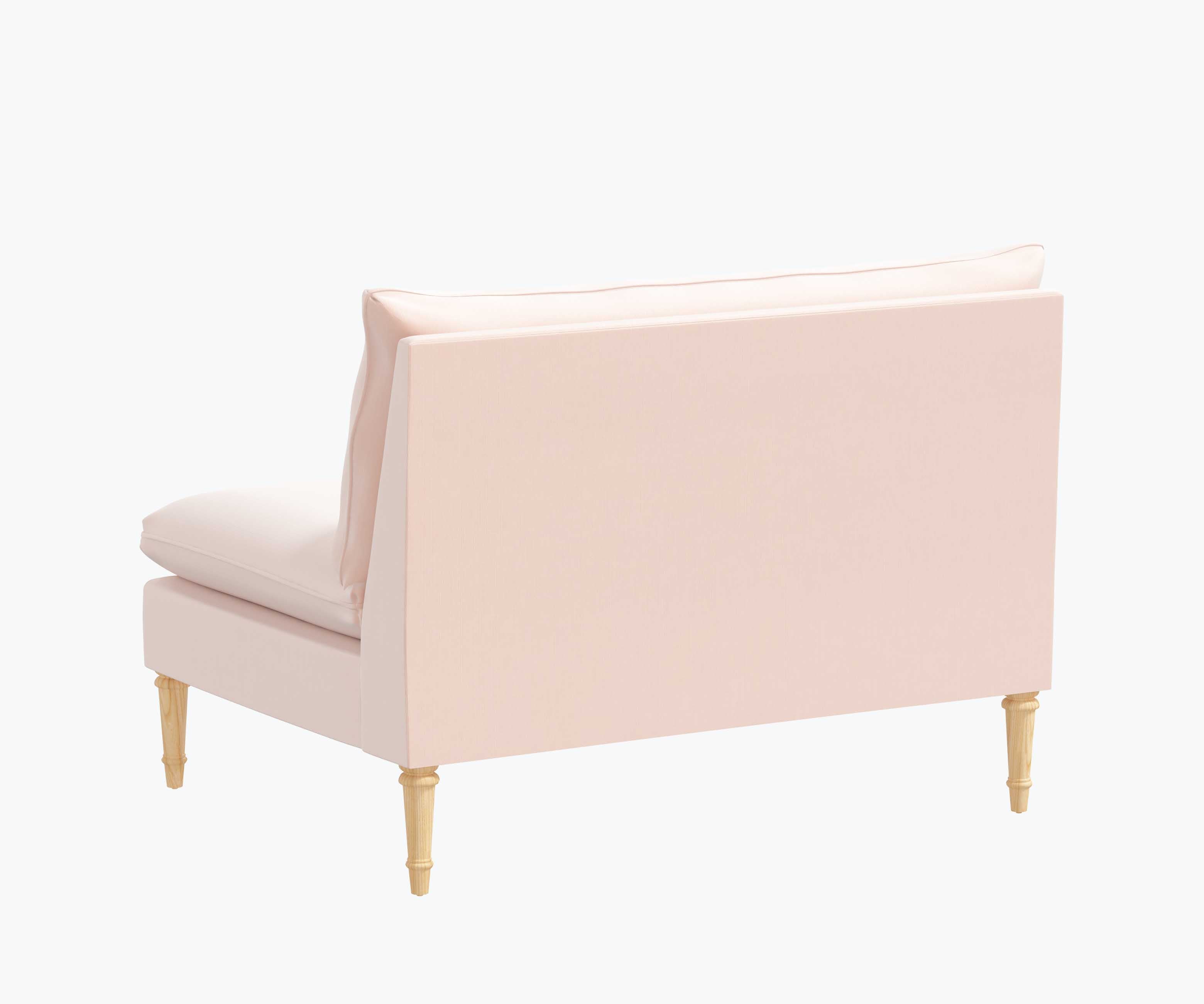 Louie Settee - Blush Velvet