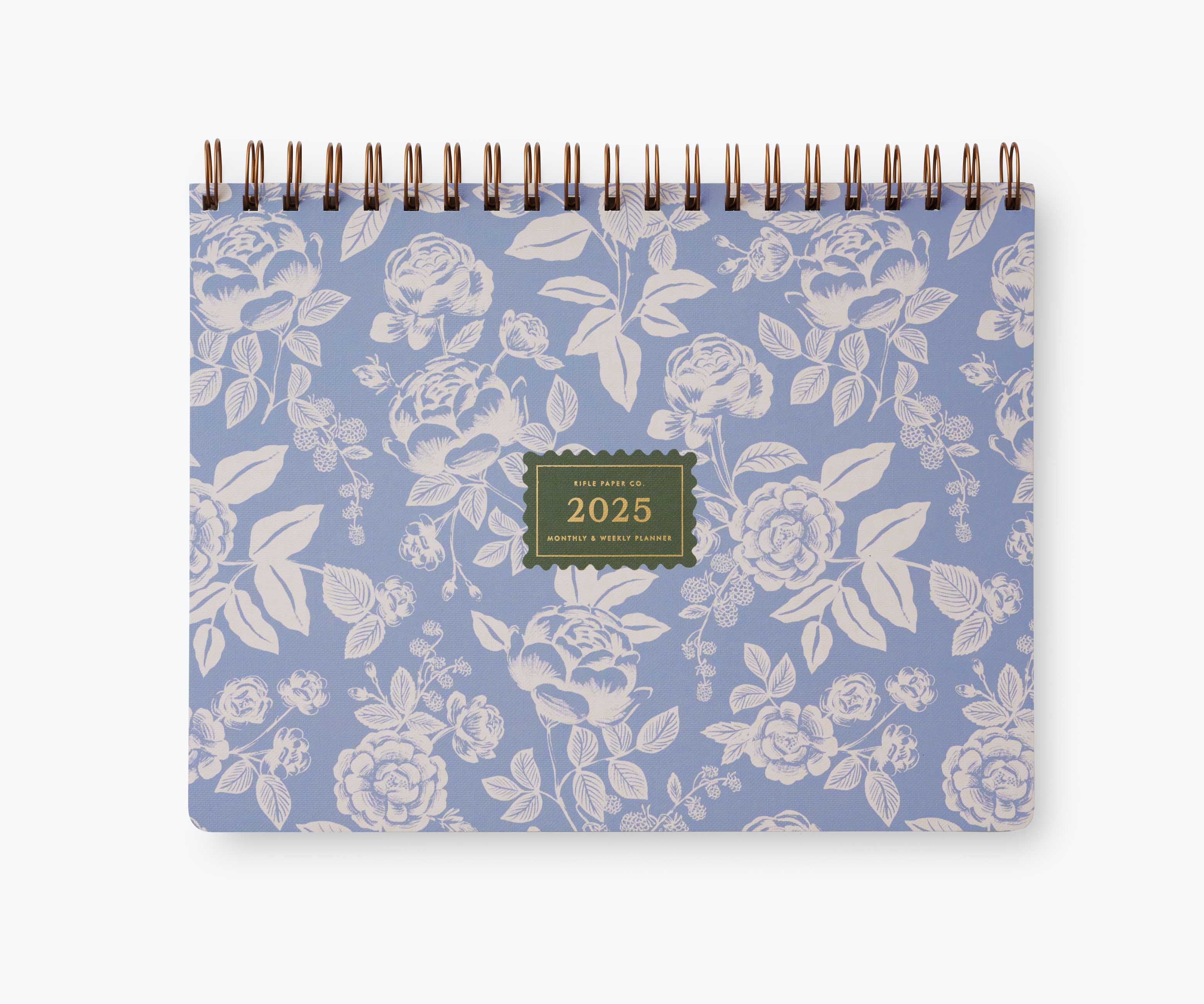 2025 12-Month Top Spiral Planner - English Rose