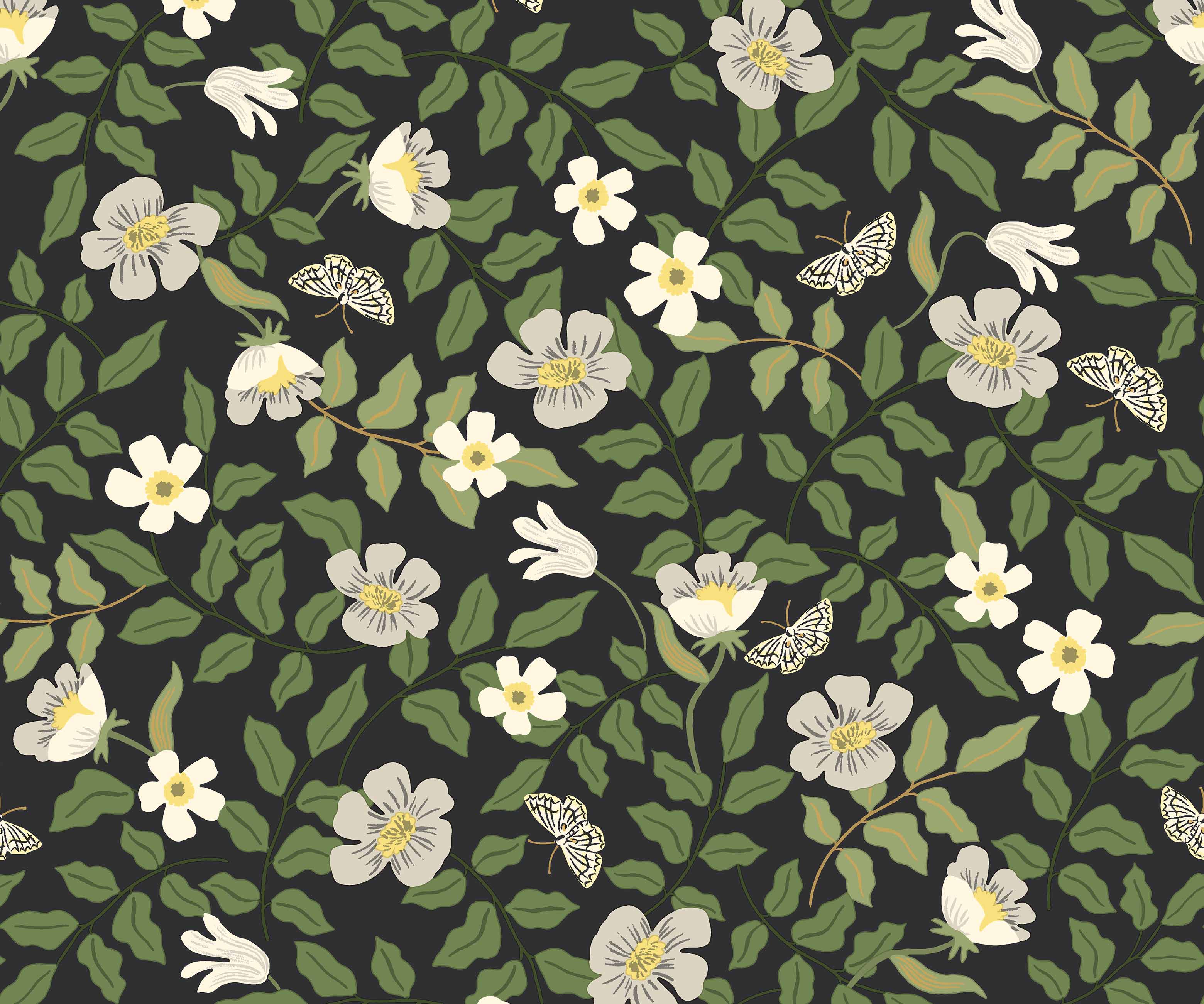 Primrose Peel & Stick Wallpaper - Linen & Black