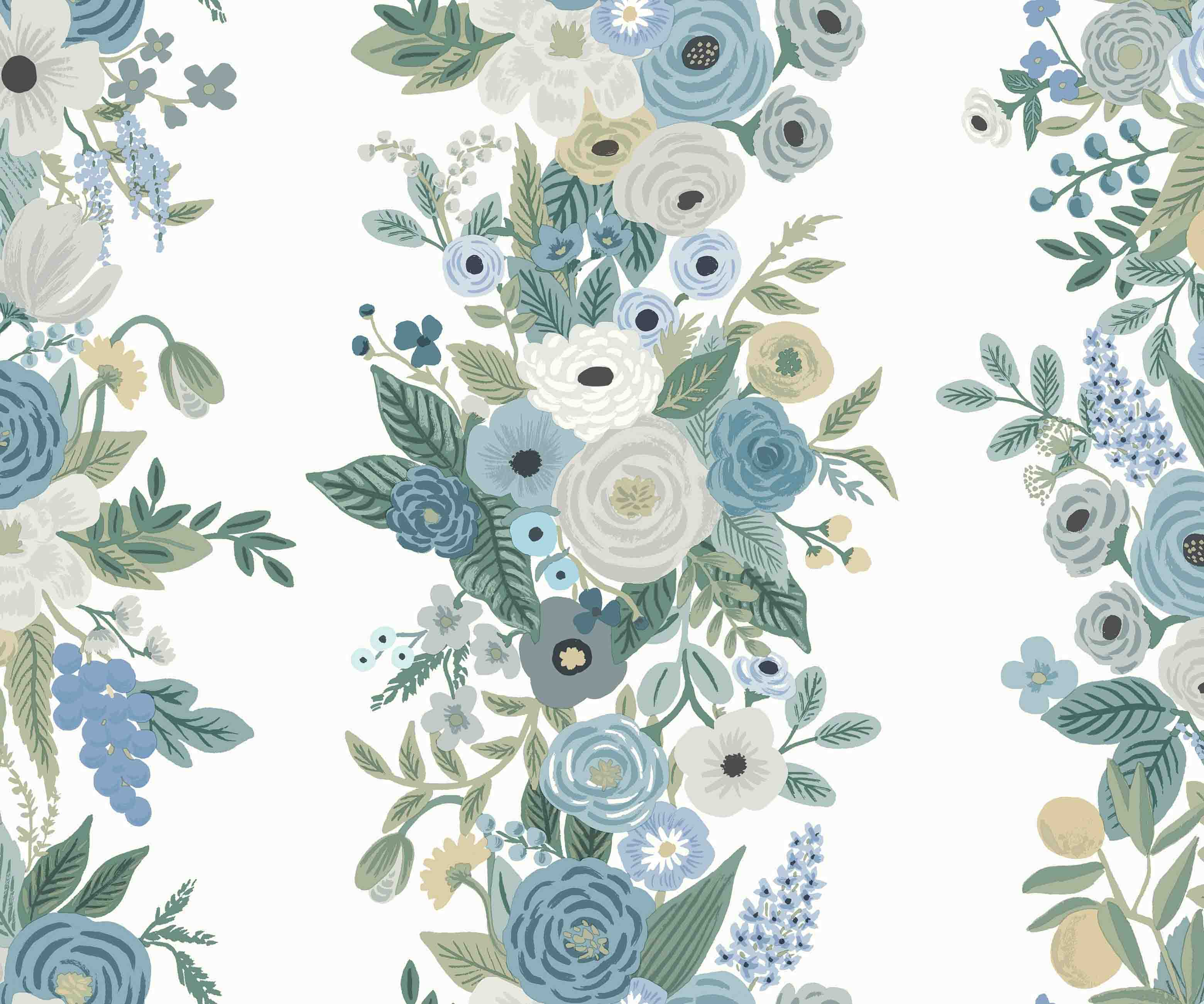 Garden Party Trellis Wallpaper - Indigo