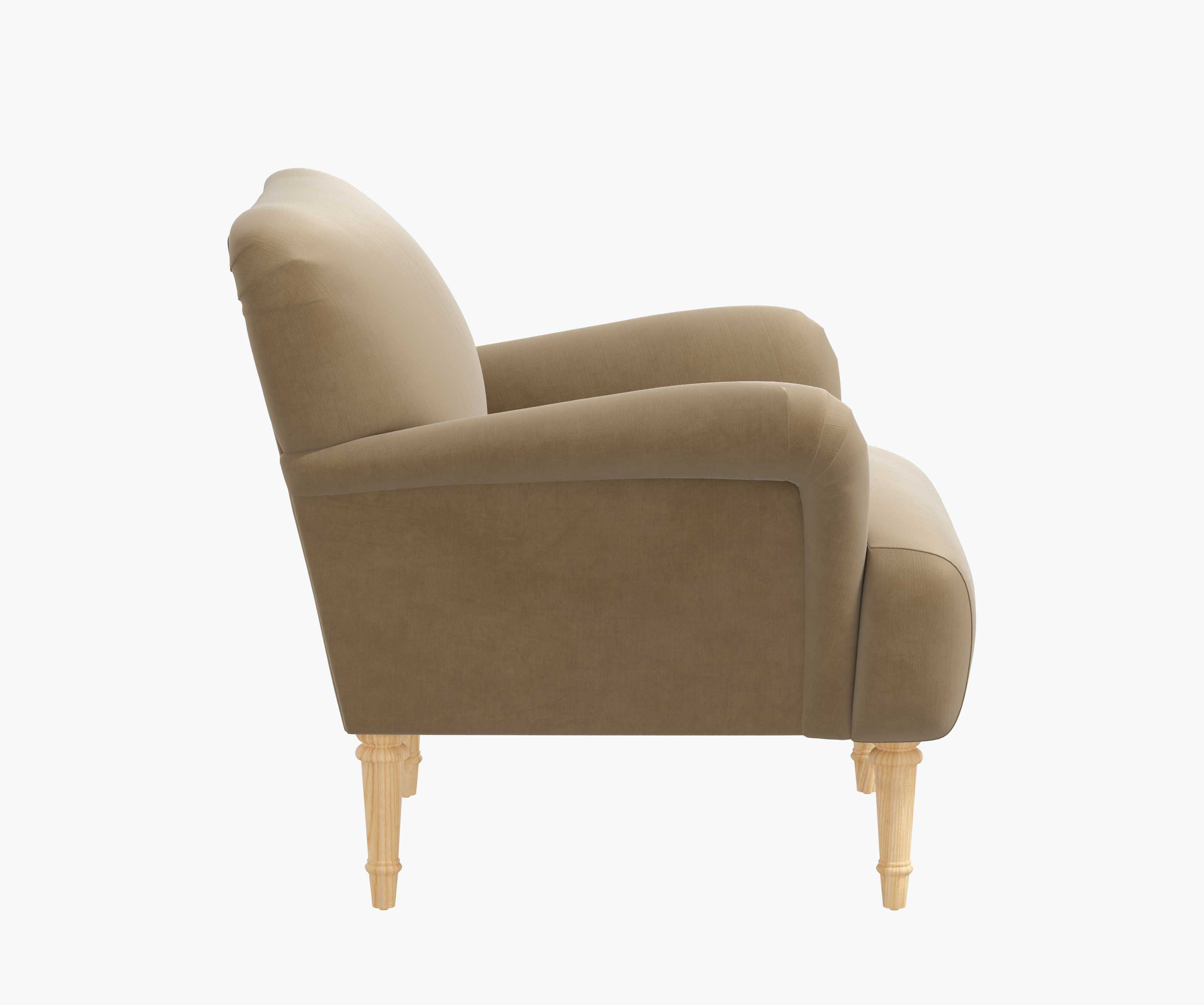 Bristol Armchair - Walnut Velvet