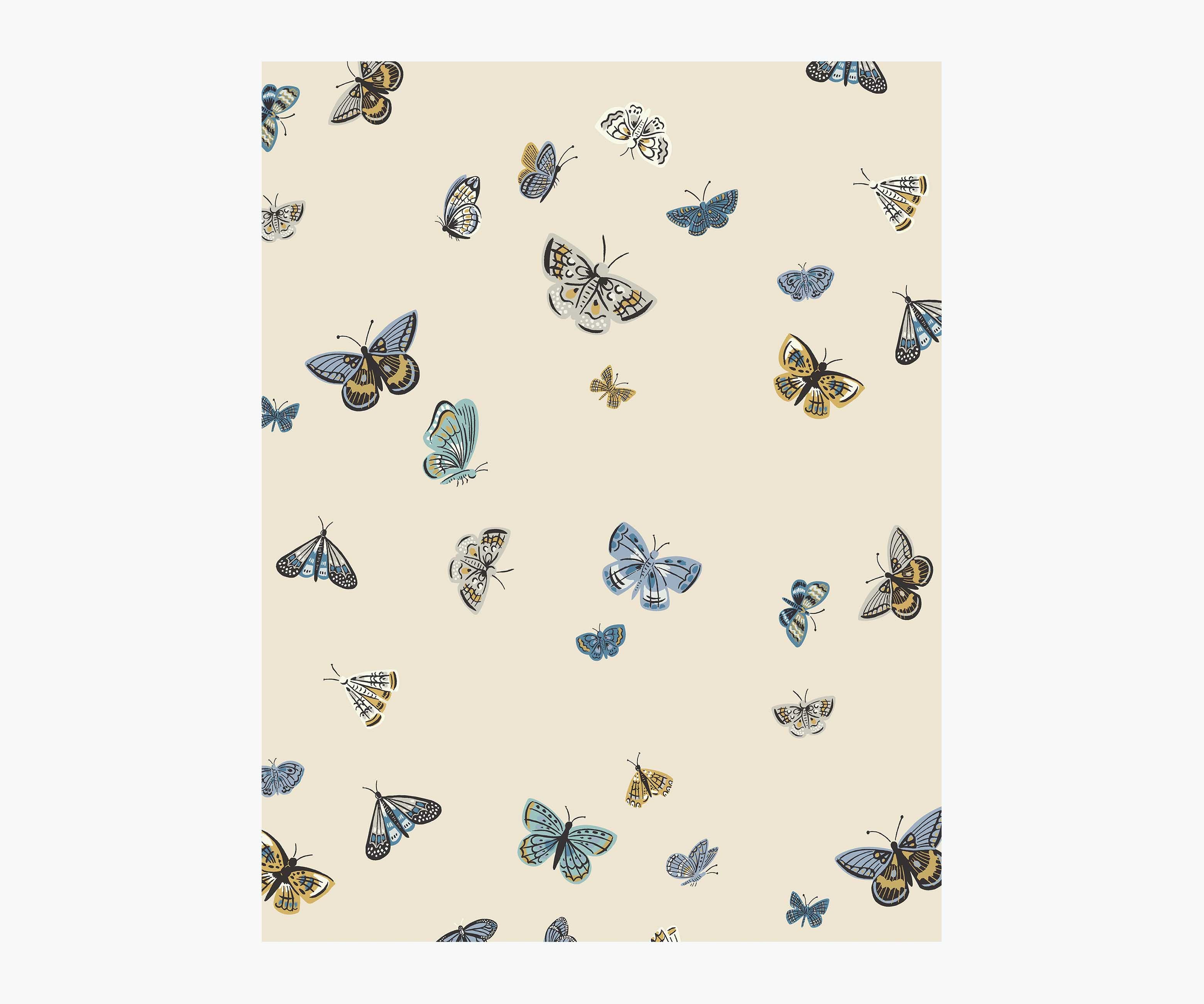 Butterfly House Wallpaper Sample - Linen