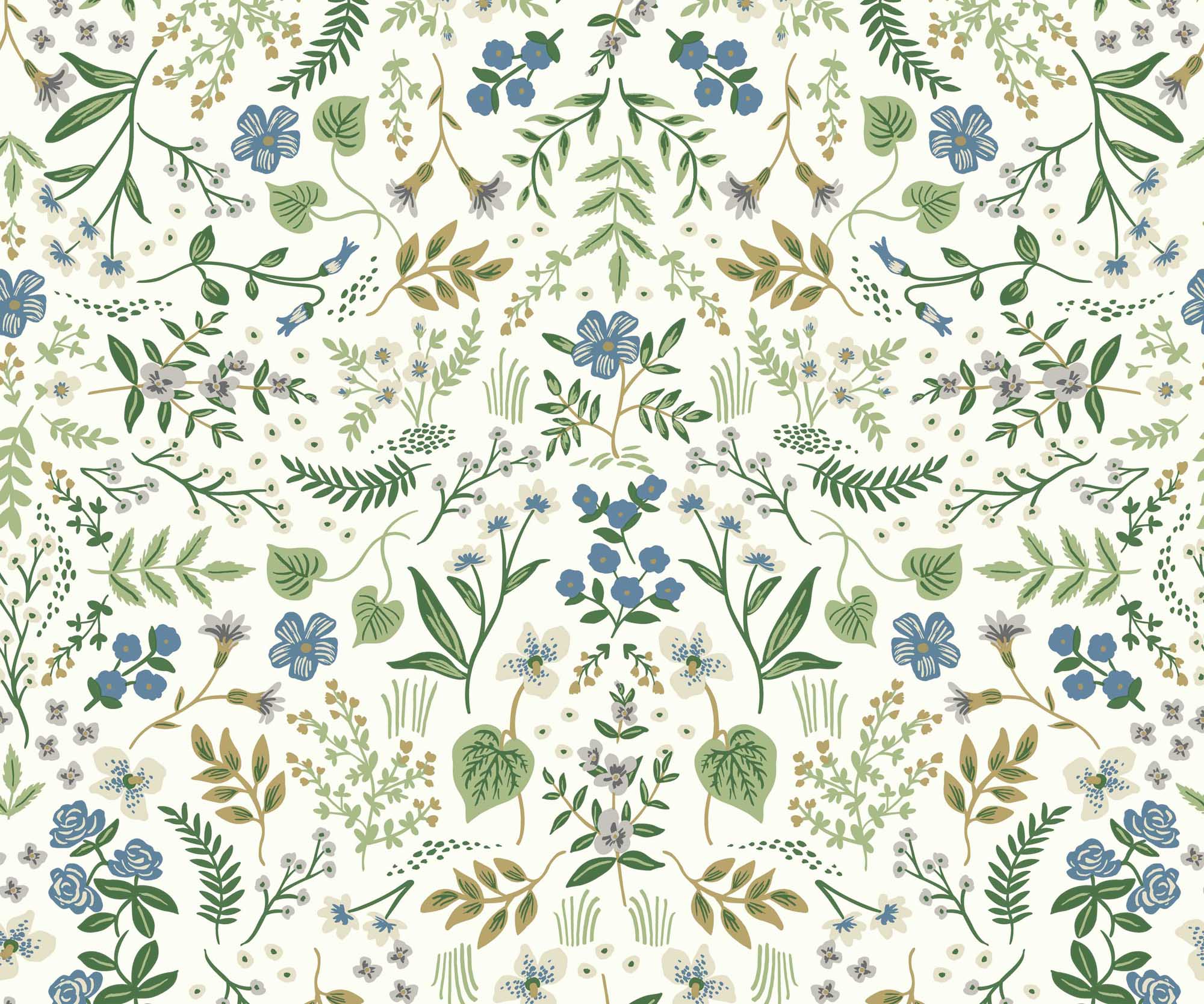 Wildwood Wallpaper - Blue & Green