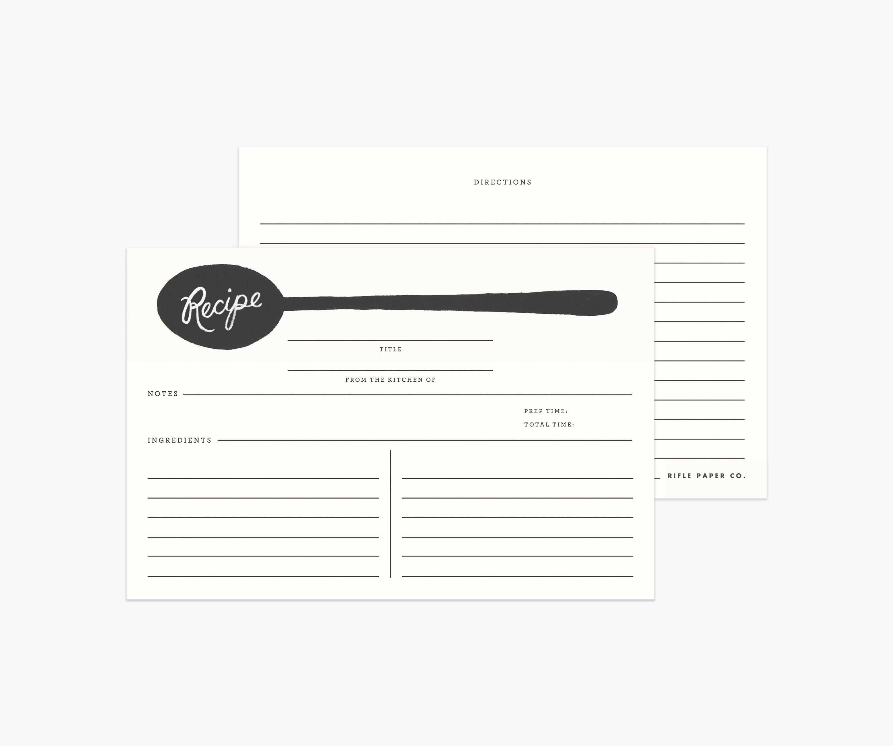 Recipe Cards - Charcoal Spoon