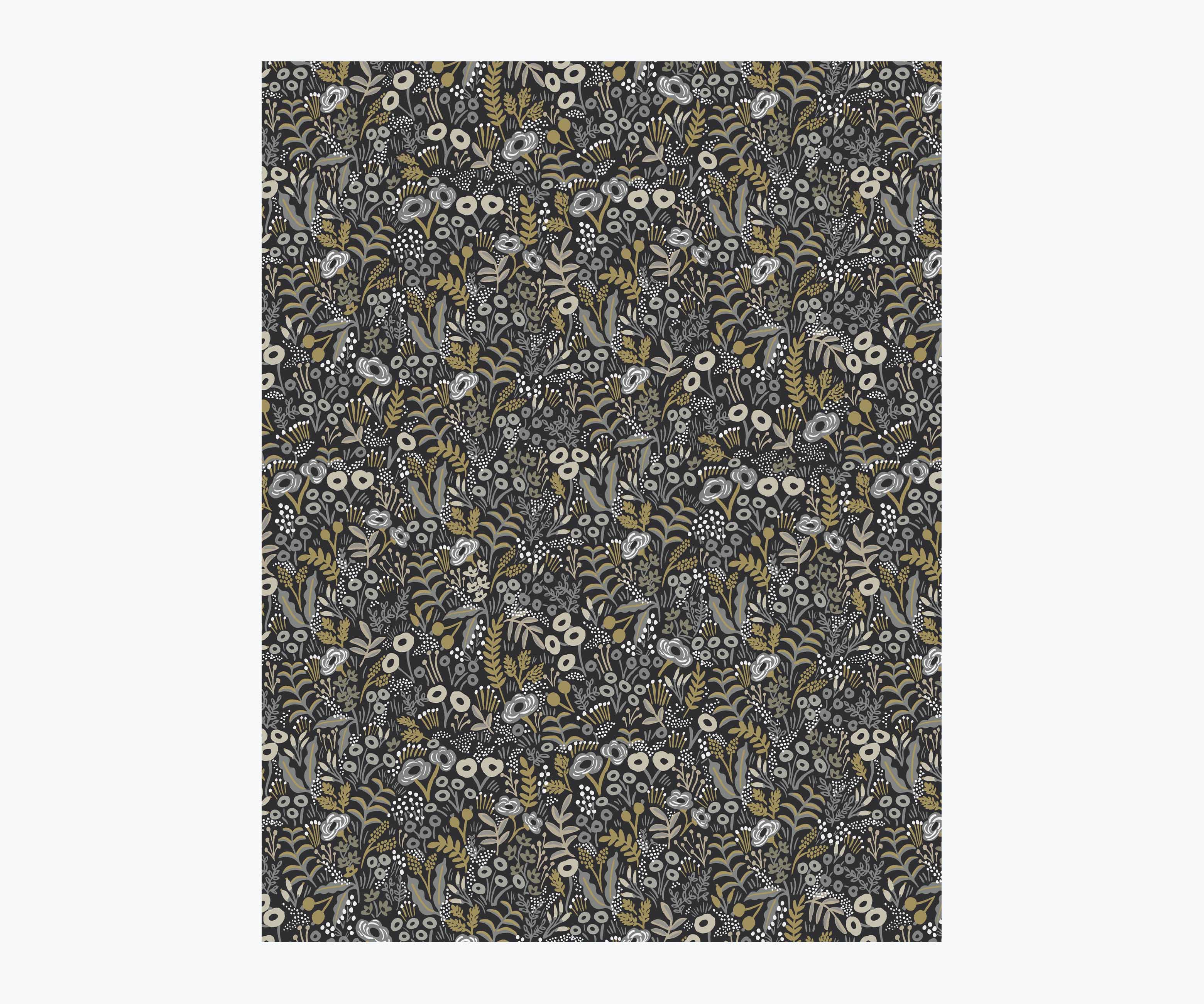 Tapestry Wallpaper Sample - Black Linen