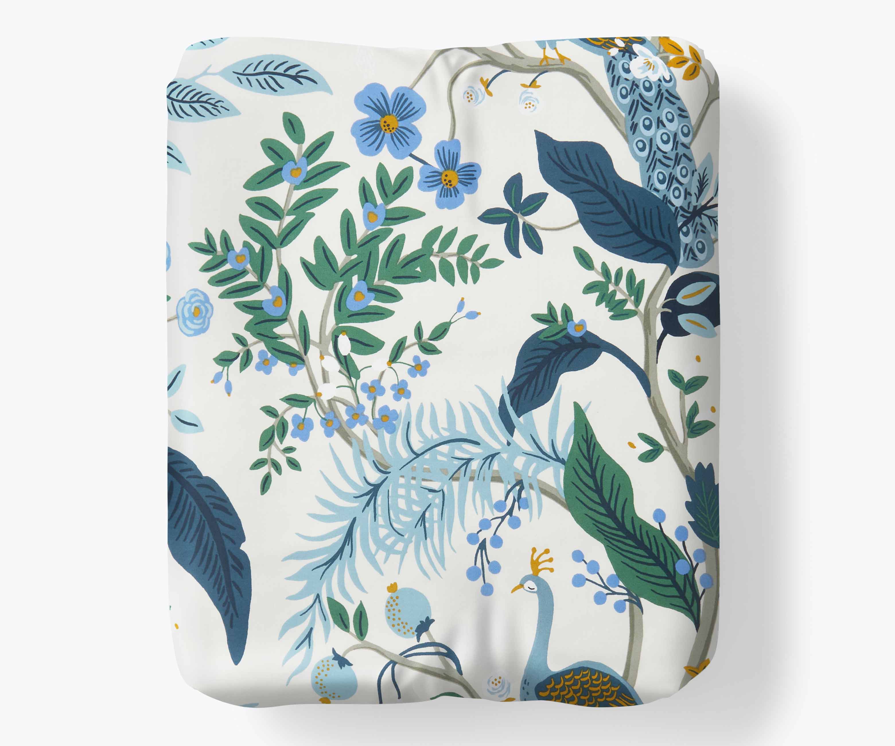 Sateen Fitted Sheet - Peacock Ivory