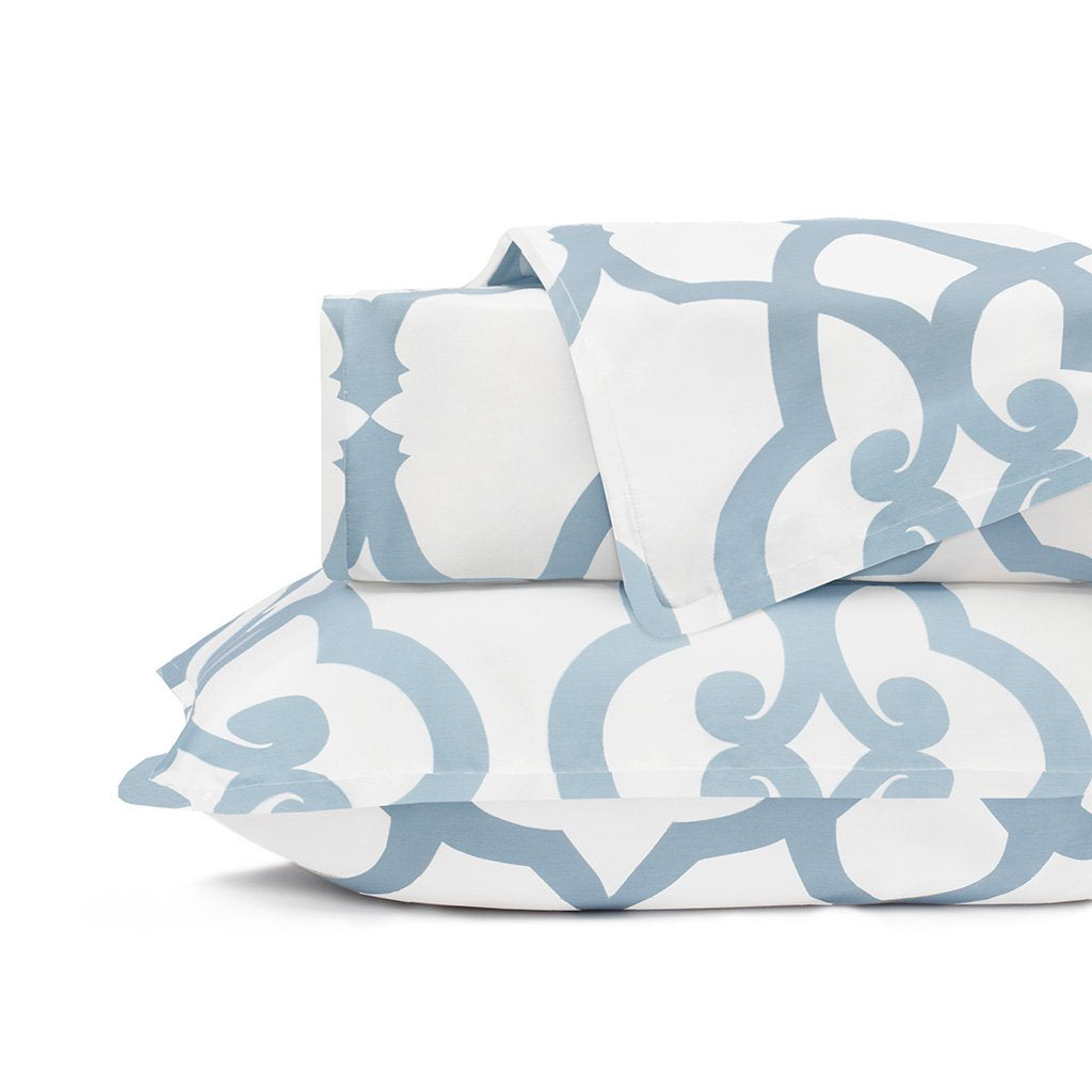 French Blue Florentine Duvet Cover