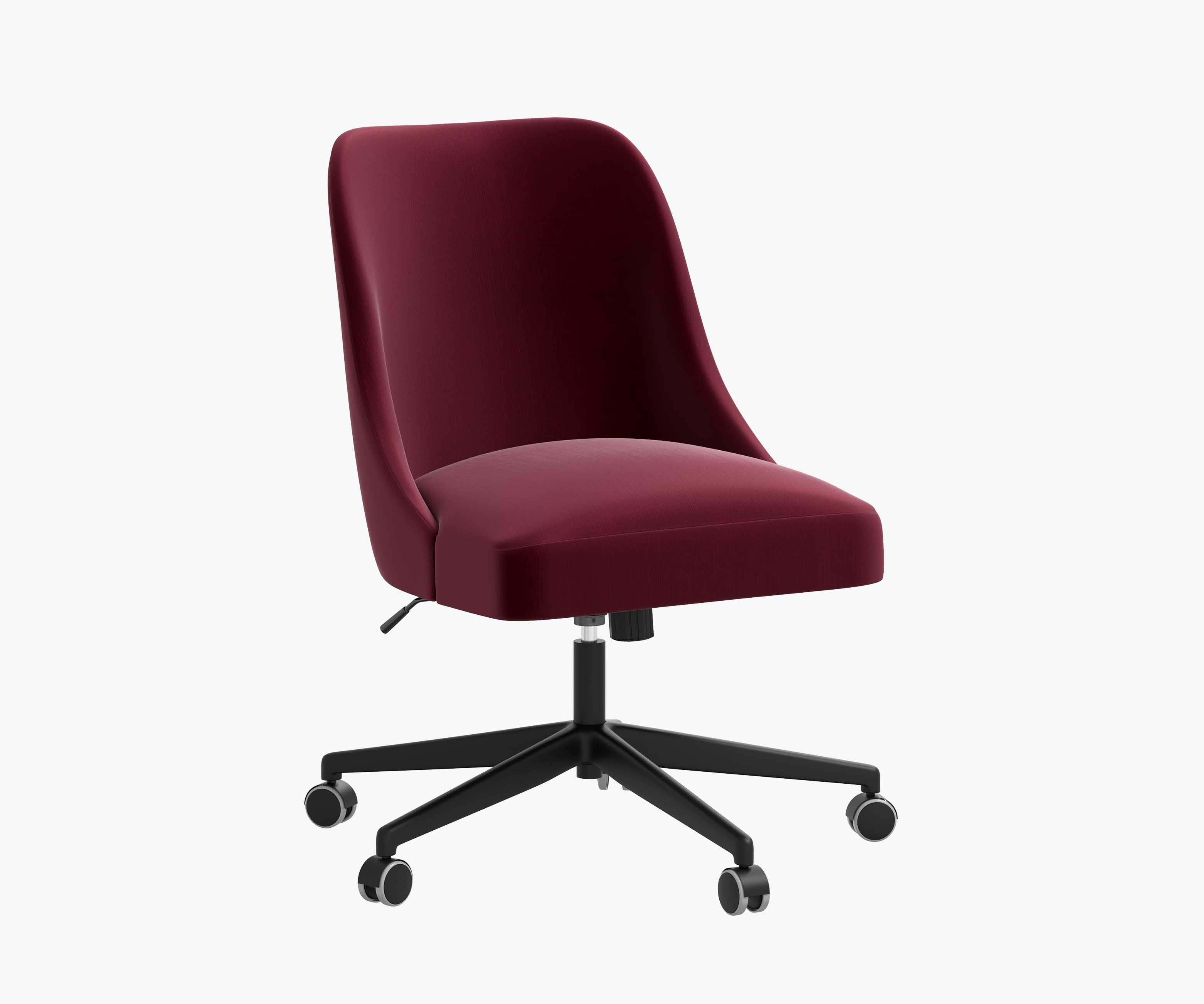 Oxford Desk Chair - Plum Velvet