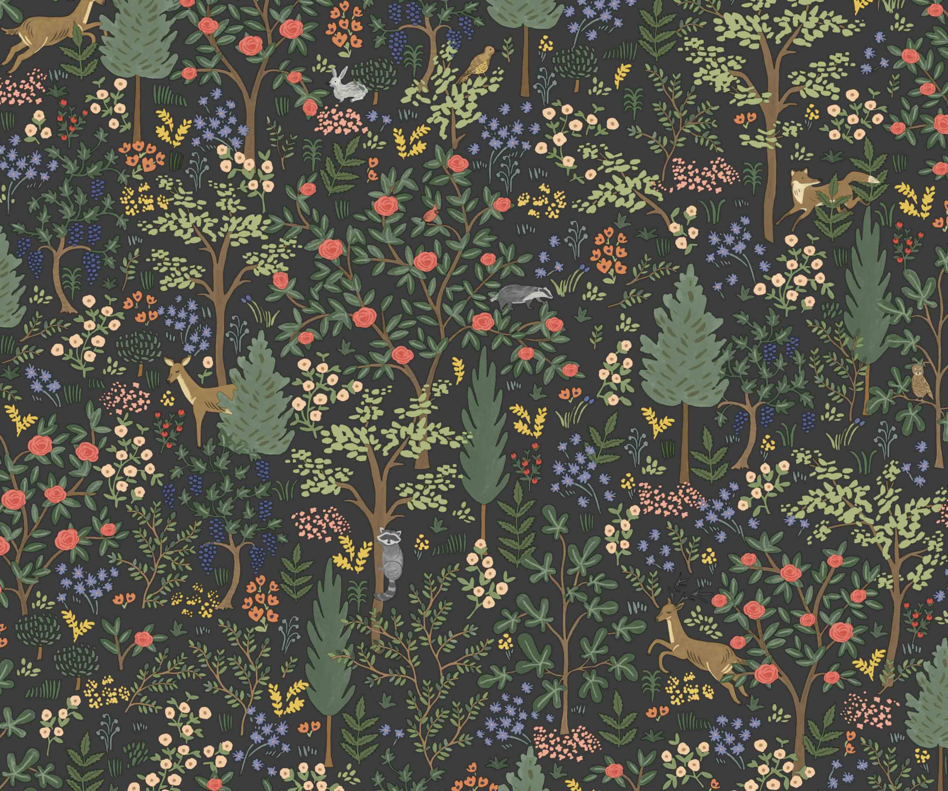 Woodland Peel & Stick Wallpaper - Black