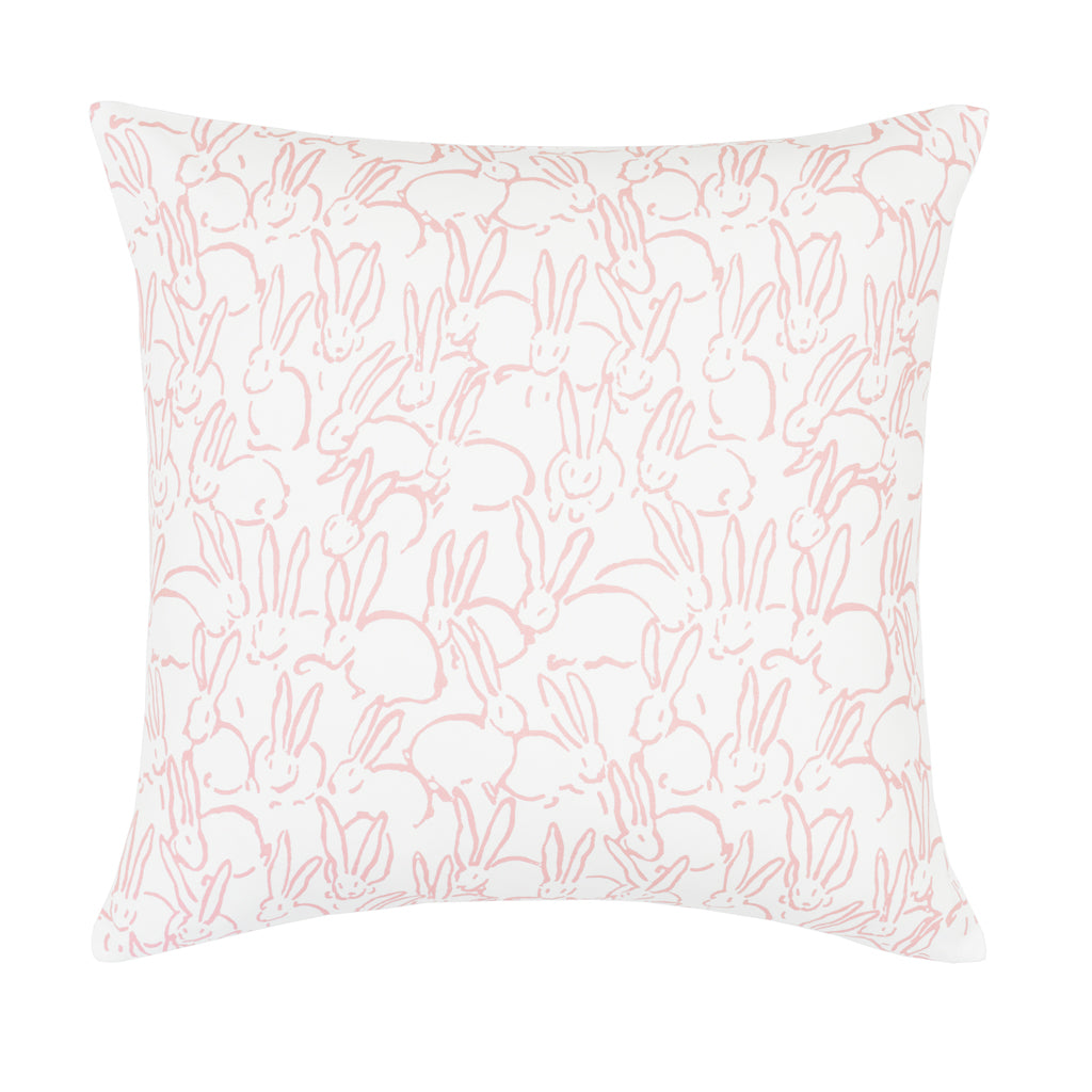 The Pink Bunnies Square Throw Pillow