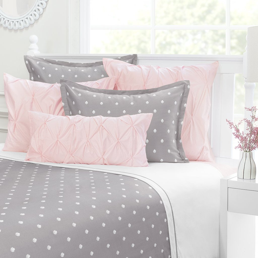 Grey Flora Duvet Cover