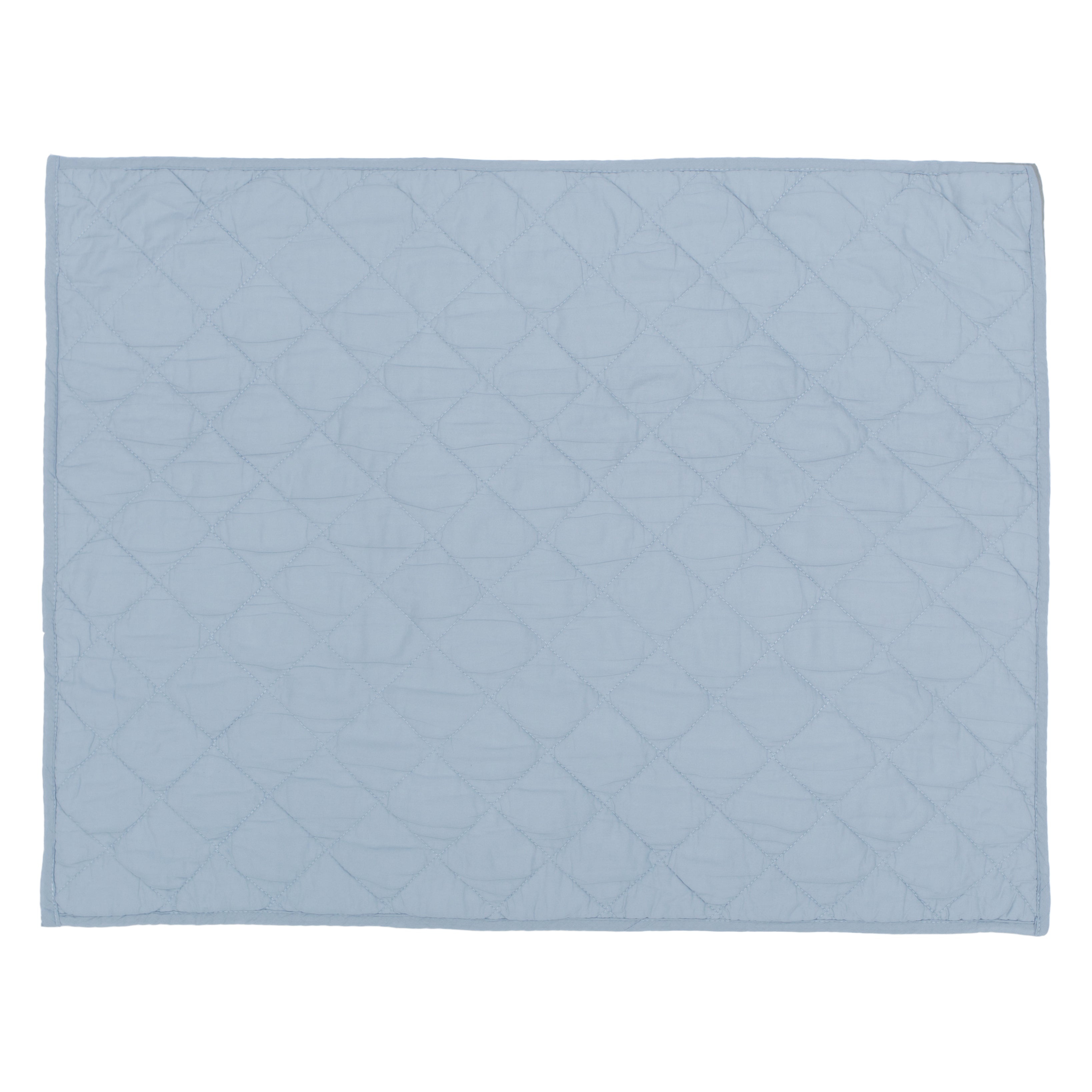 French Blue Diamond Quilt Sham Pair