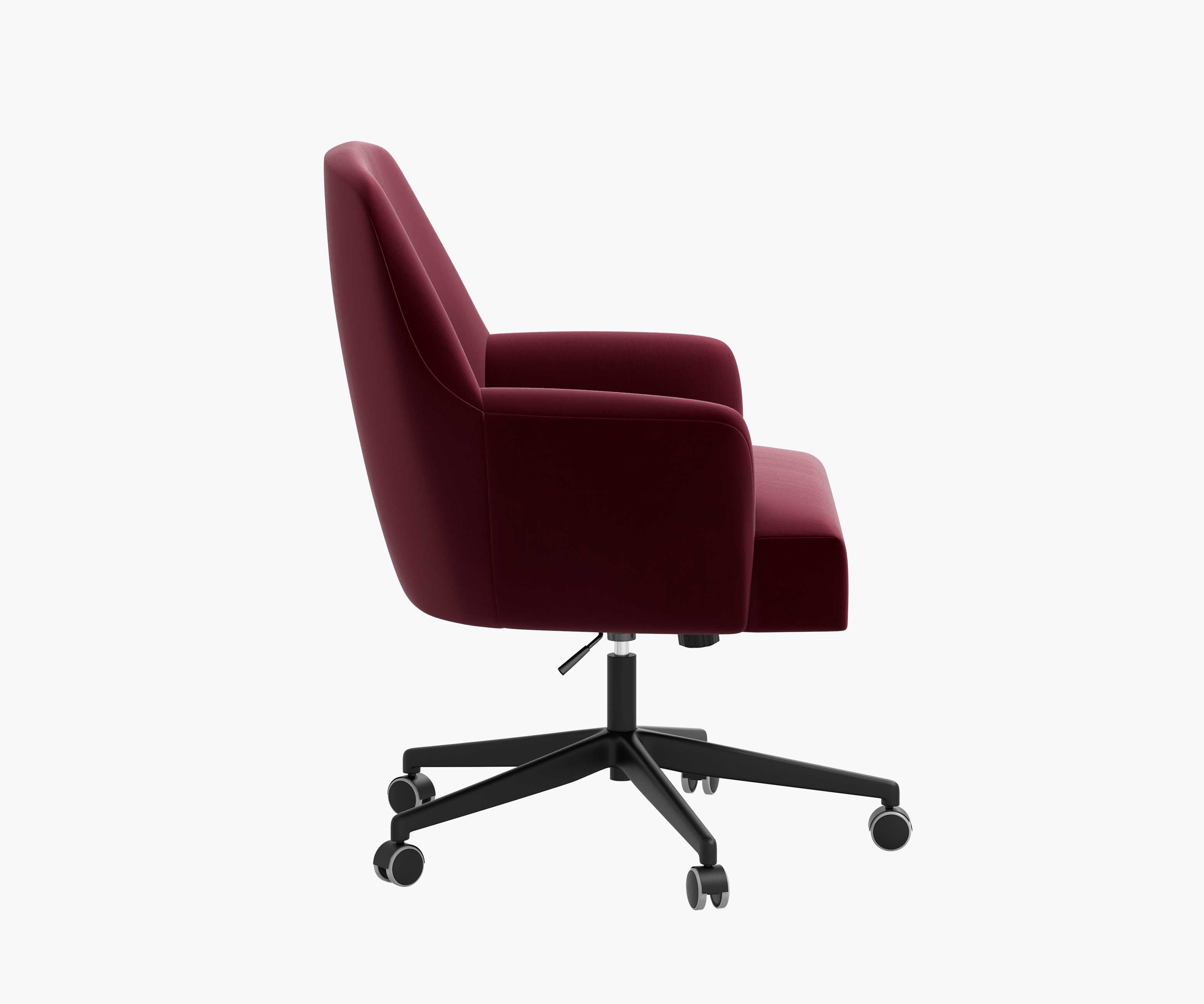 Cambridge Desk Chair - Plum Velvet