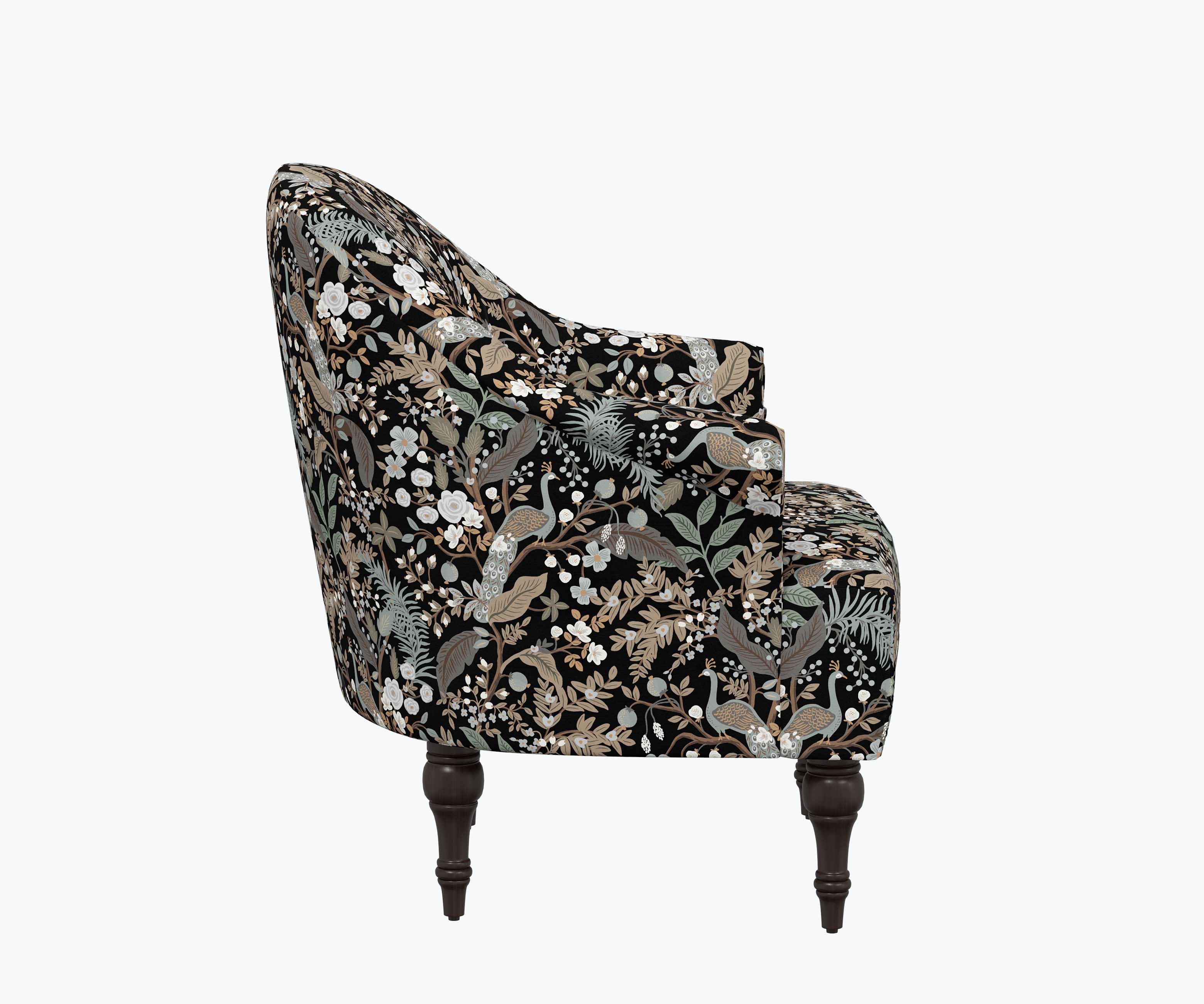 Gramercy Armchair - Peacock Garden Black