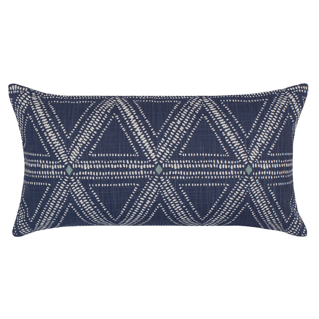 The Navy Modern Triangles Throw Pillow