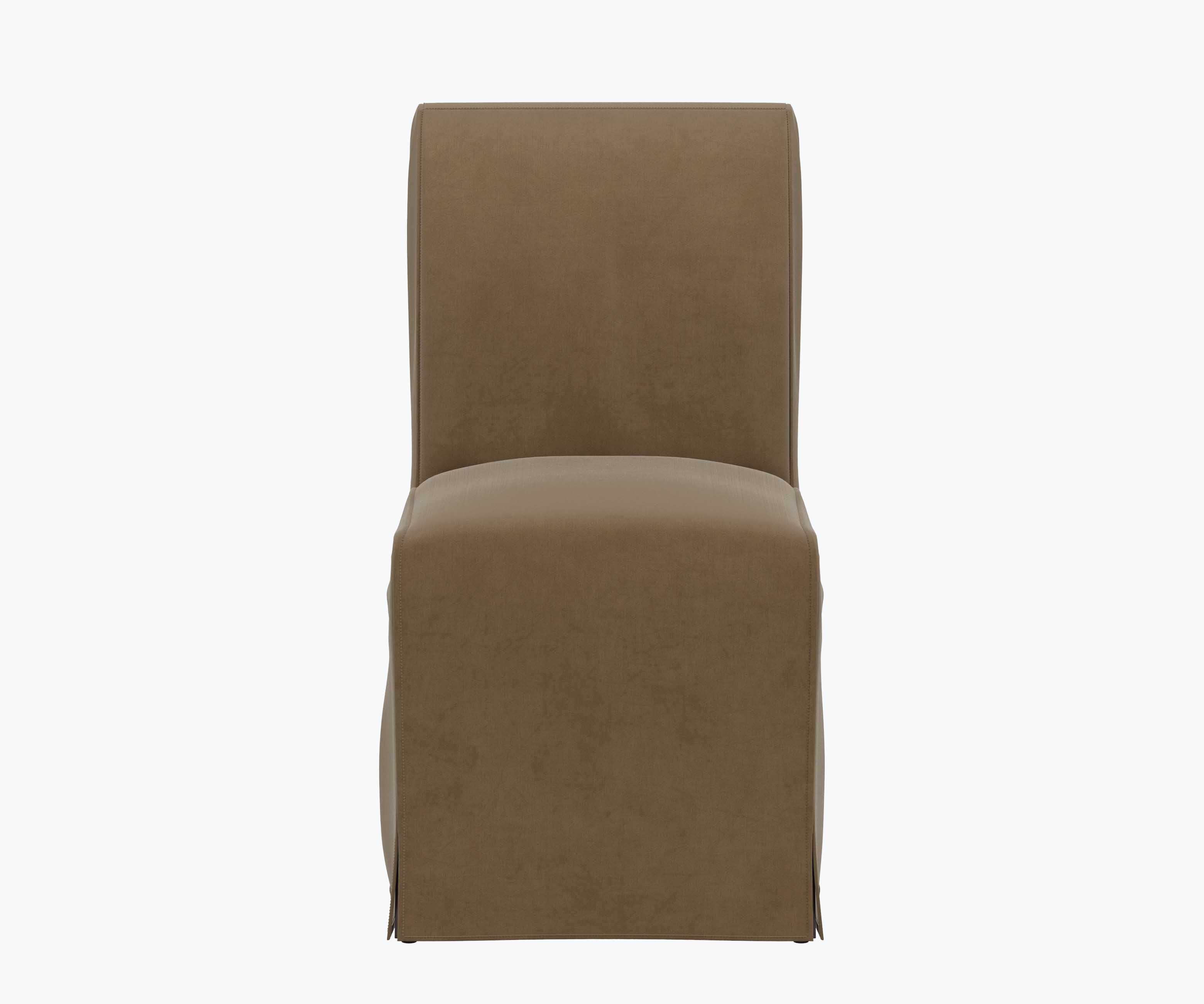 Frances Slipcover Dining Chair - Walnut Velvet