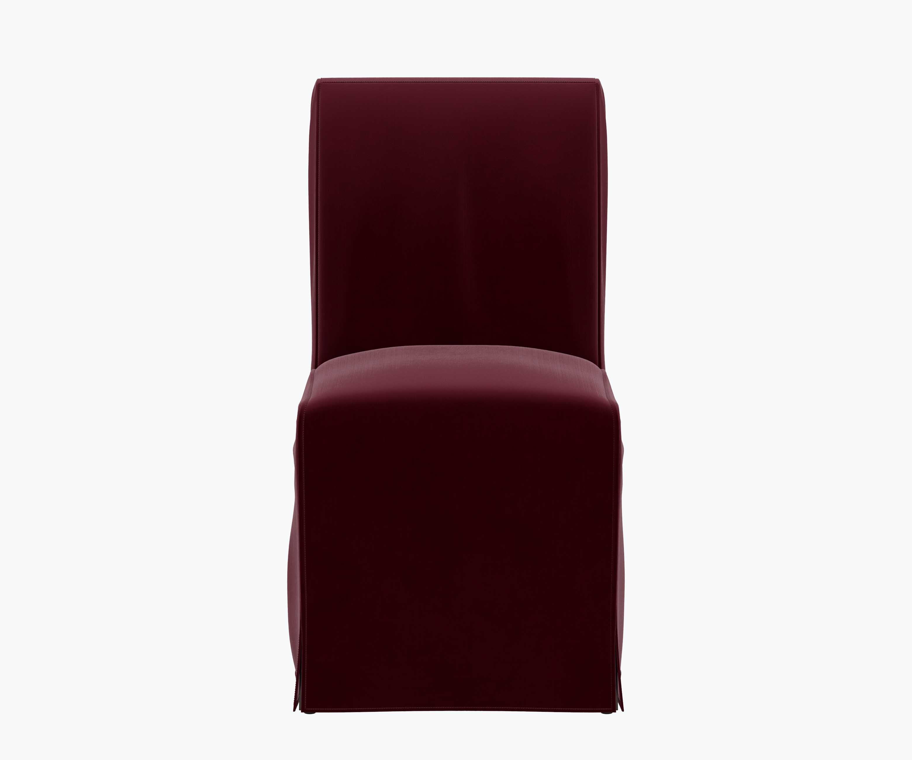 Frances Slipcover Dining Chair - Plum Velvet