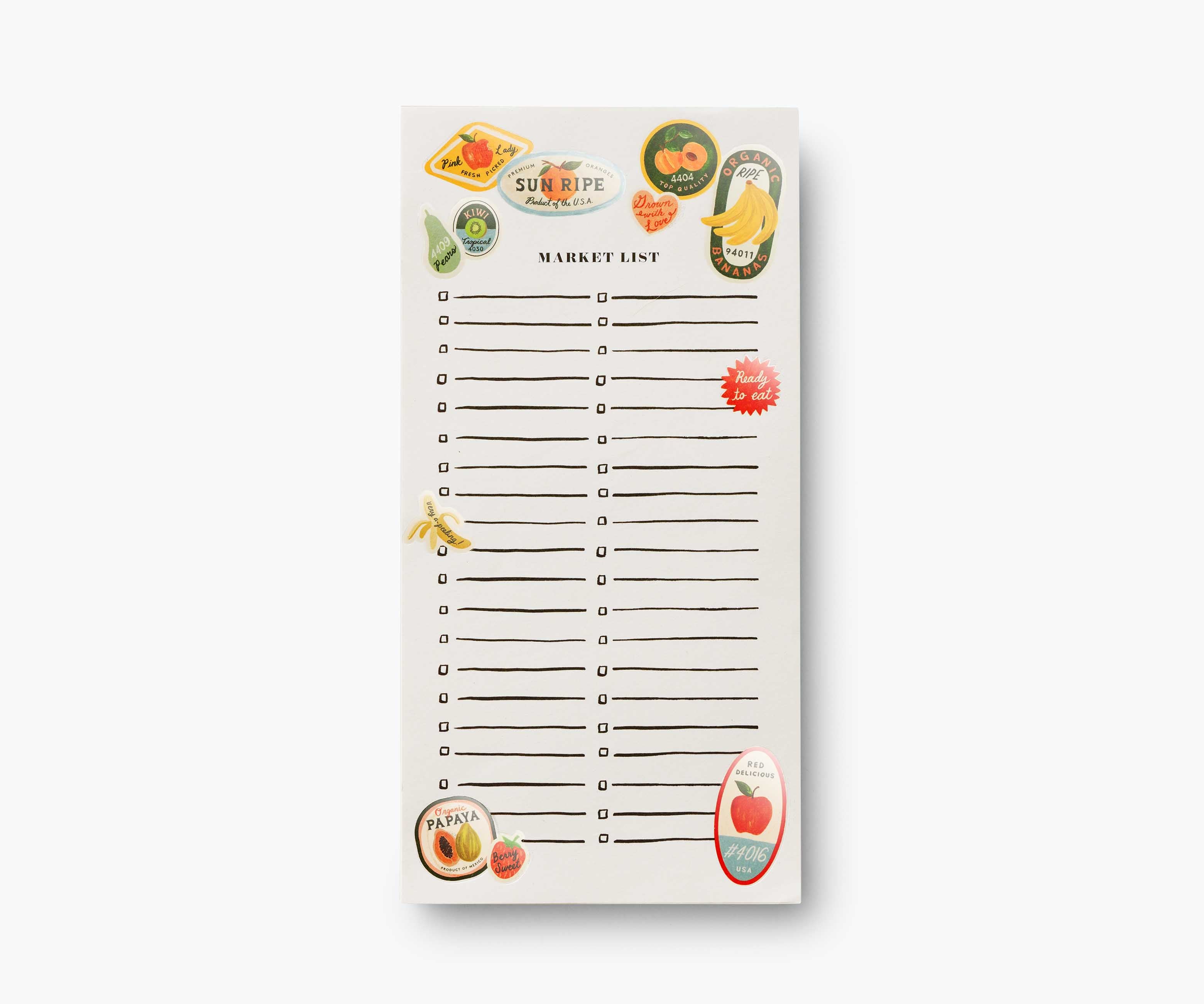 Market Pad - Fruit Stickers