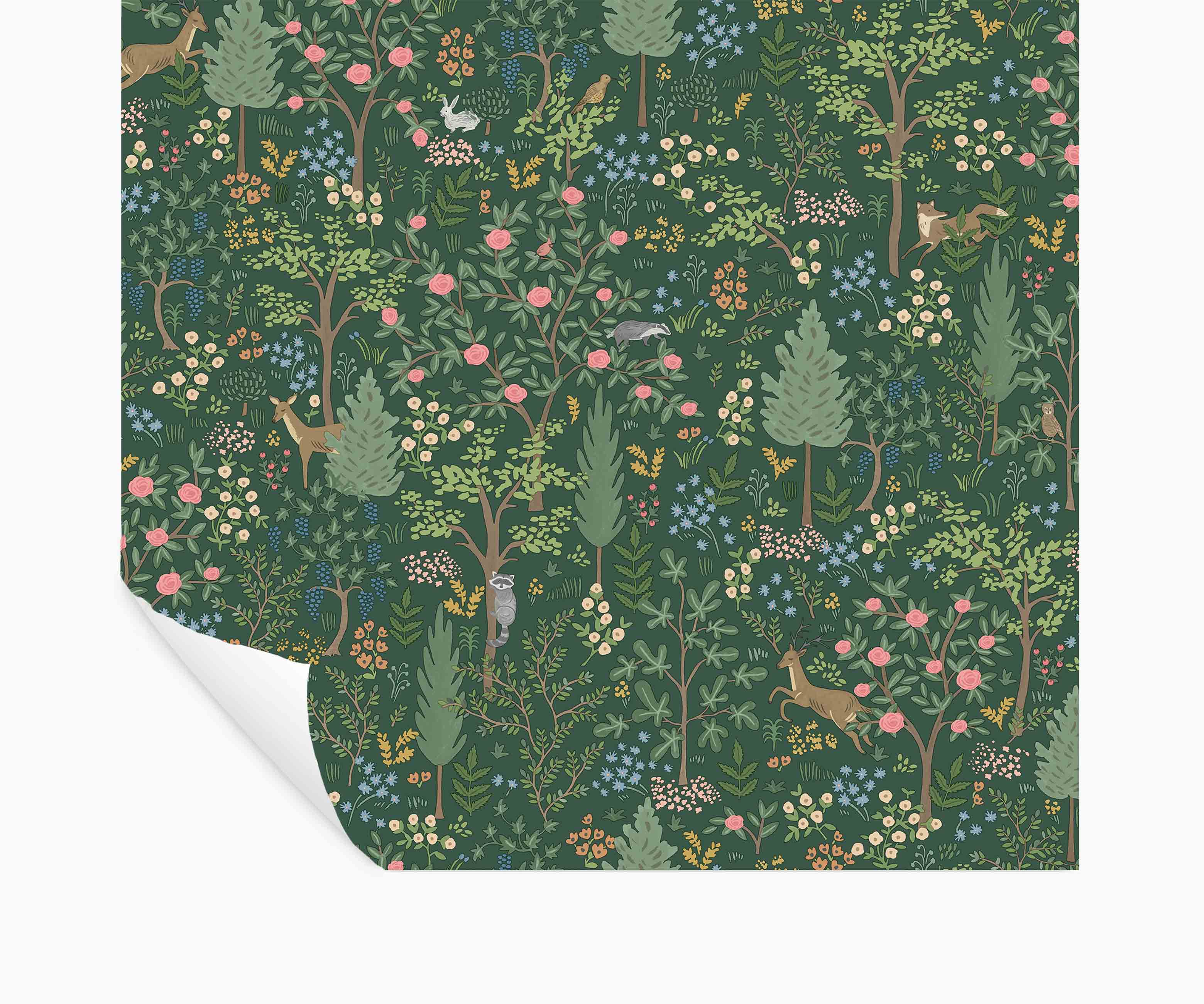 Woodland Peel & Stick Wallpaper - Emerald