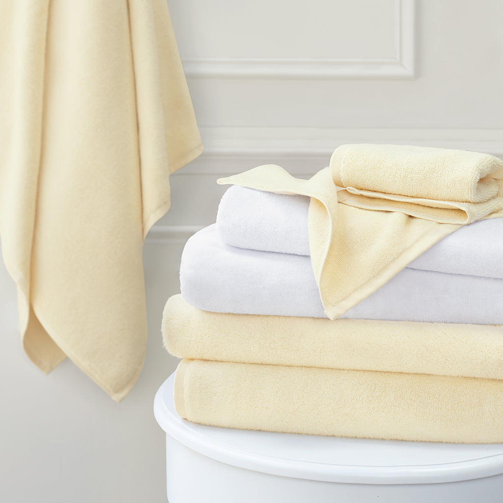 Plush Buttercup Yellow Towel Essentials Bundle (2 Wash + 2 Hand + 2 Bath Towels)