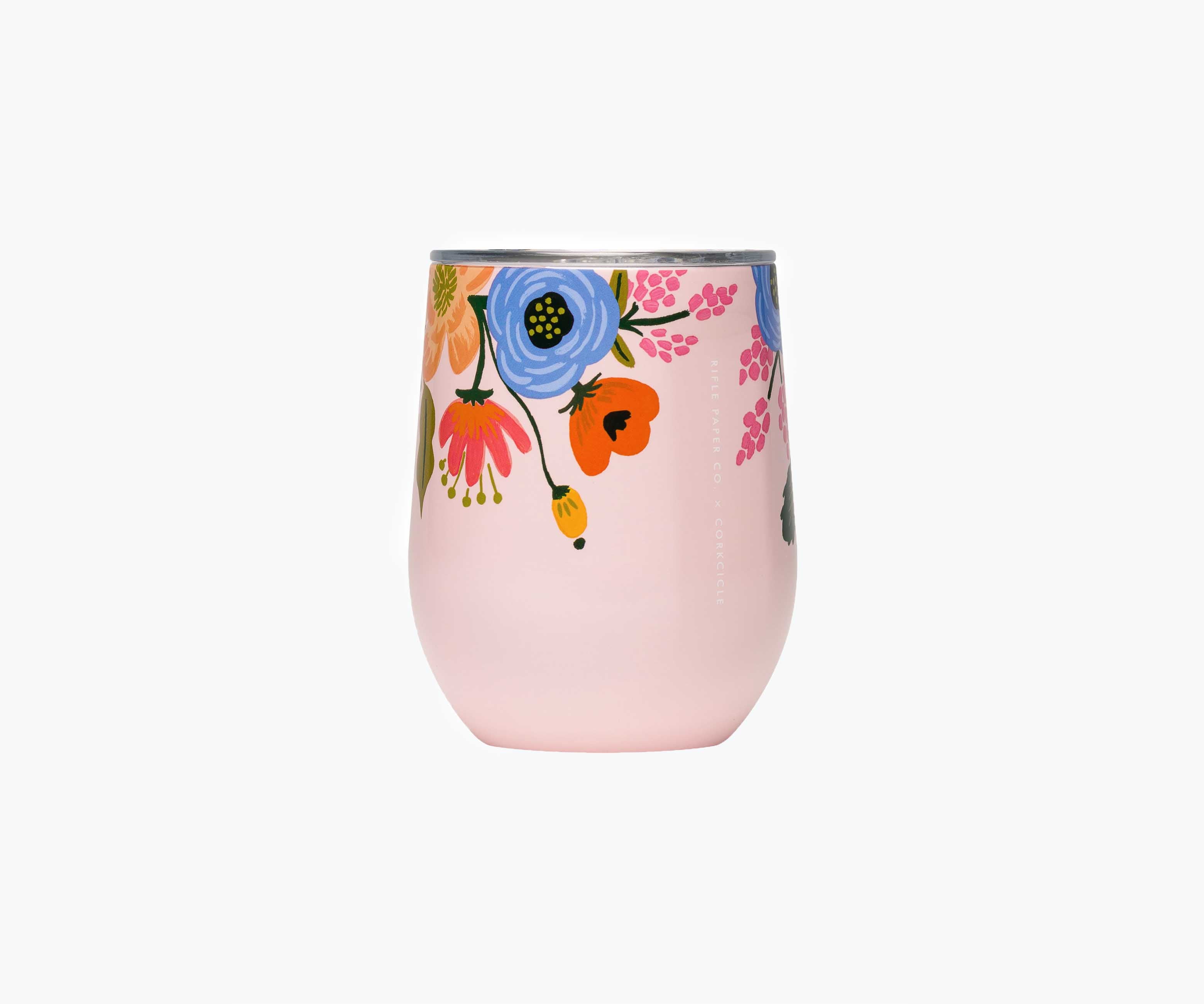 Stemless Wine Cup - Lively Floral Blush