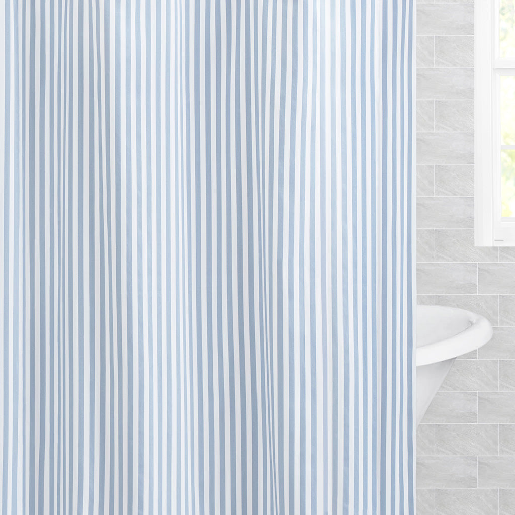 The French Blue Lines Shower Curtain