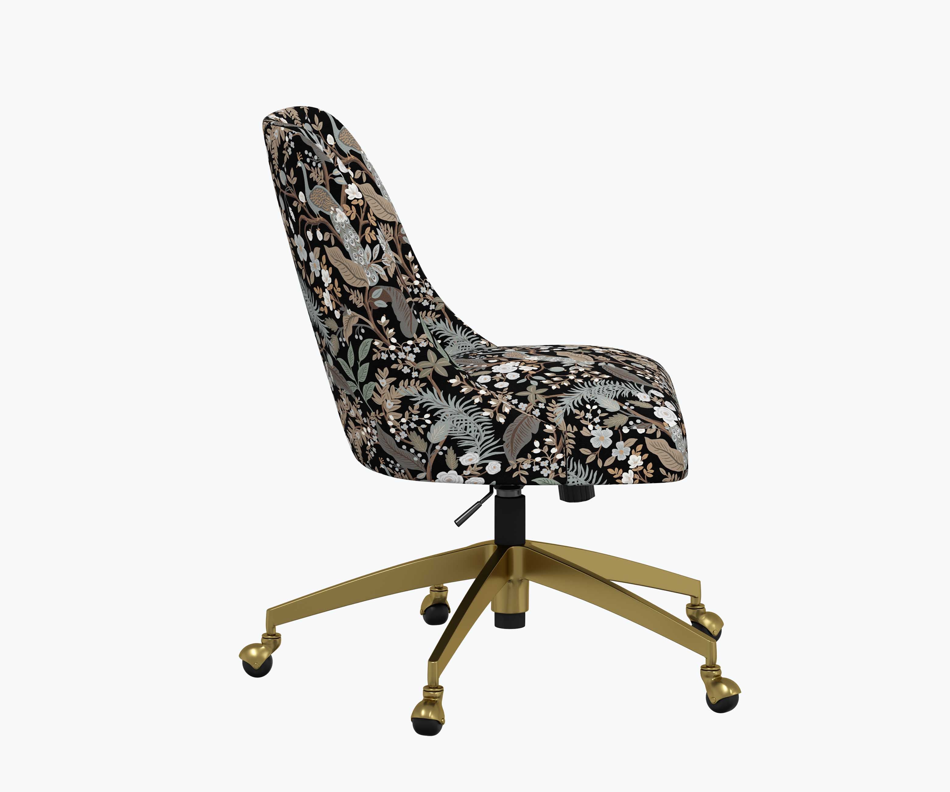 Oxford Desk Chair - Peacock Garden Black