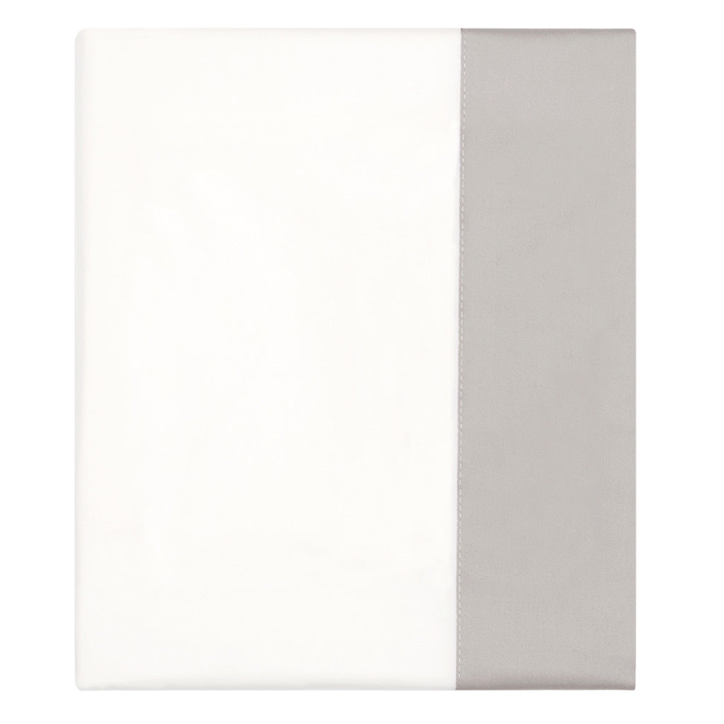 Dove Grey Border Flat Sheet