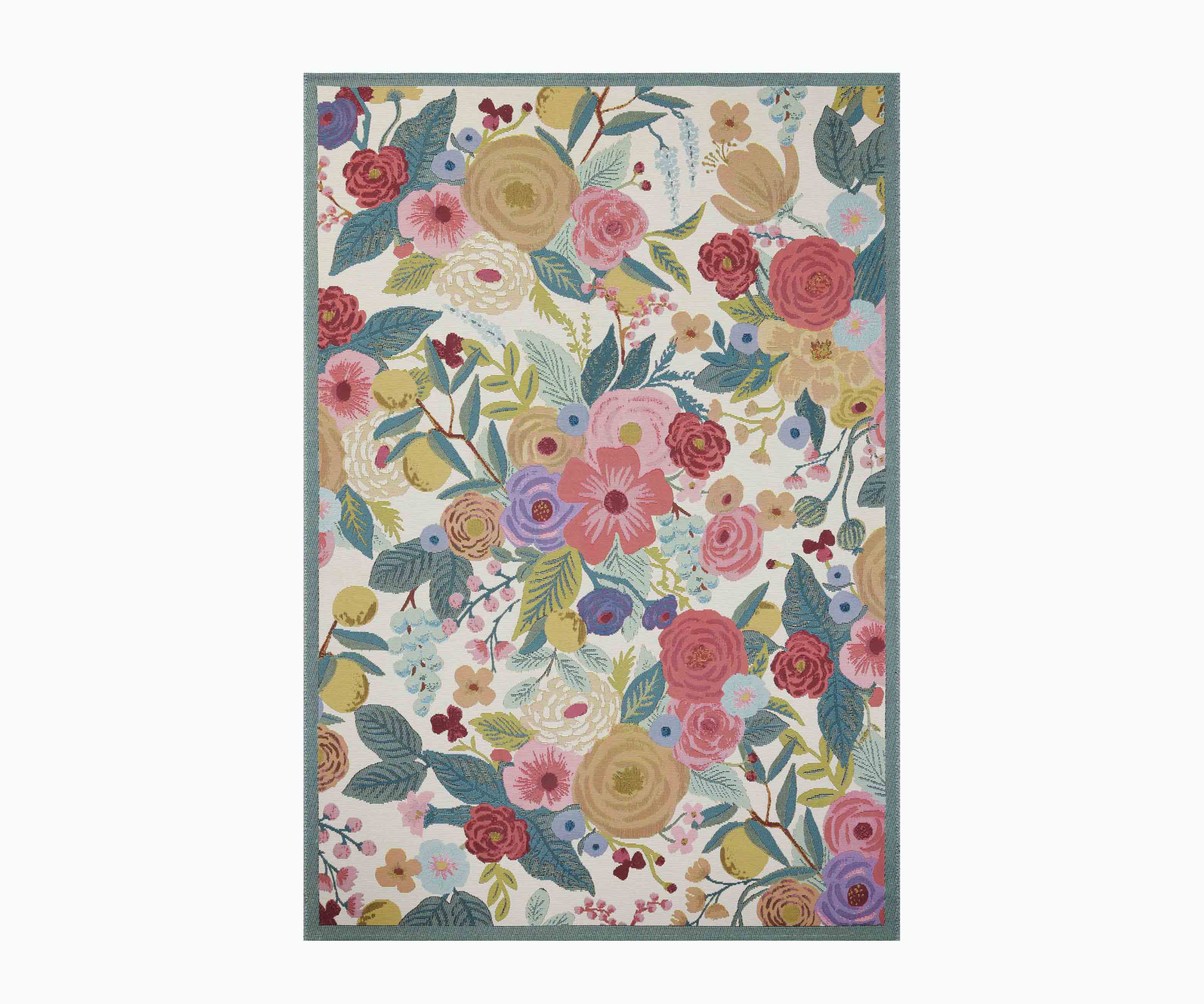 Perennial Garden Party Power Loomed Rug - Rose Multi