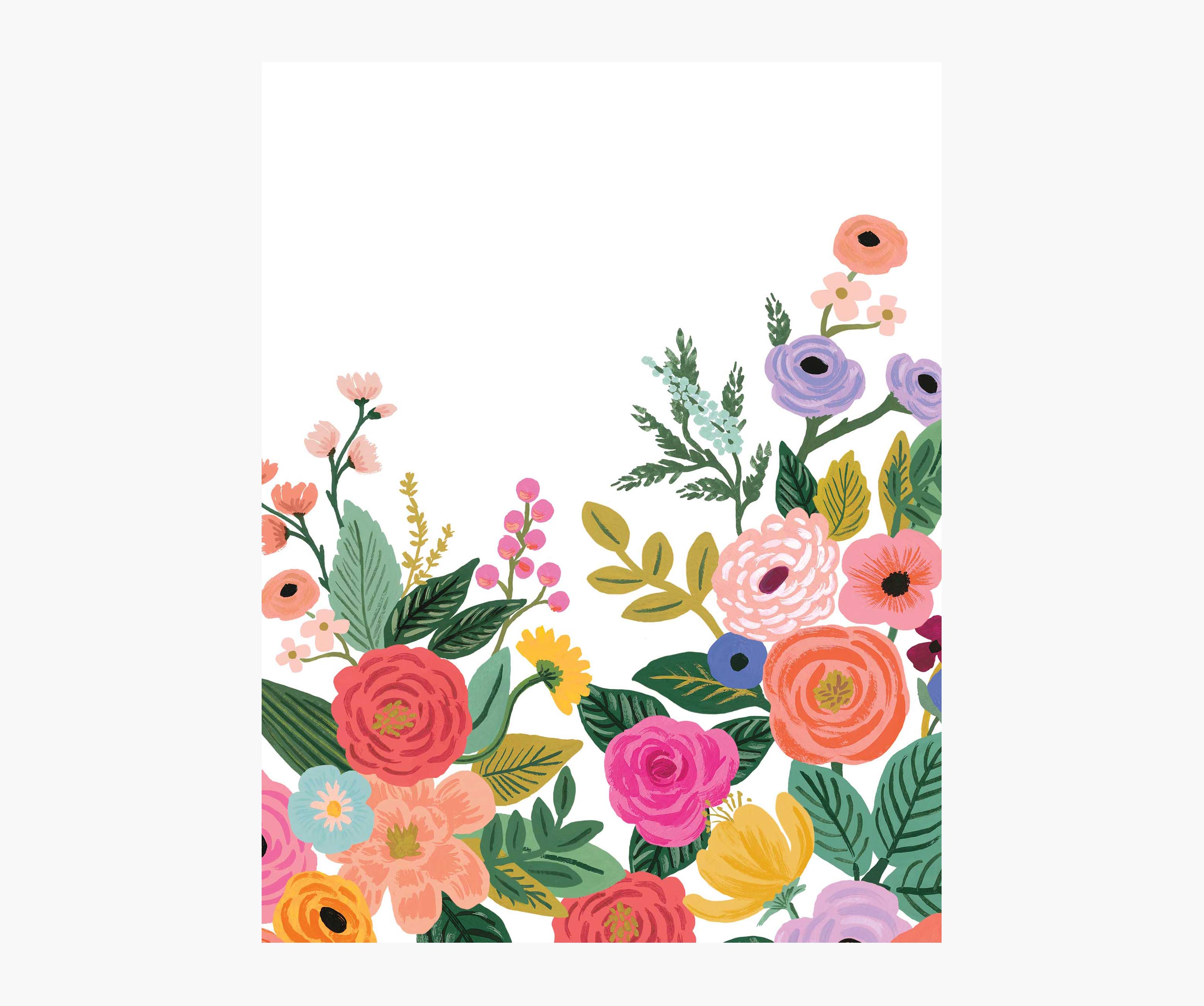 Garden Party Wallpaper Mural Sample - Rose Multi