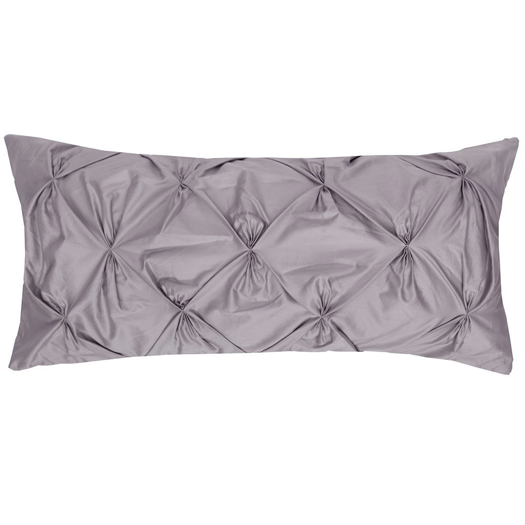 English Grey Pintuck Throw Pillow