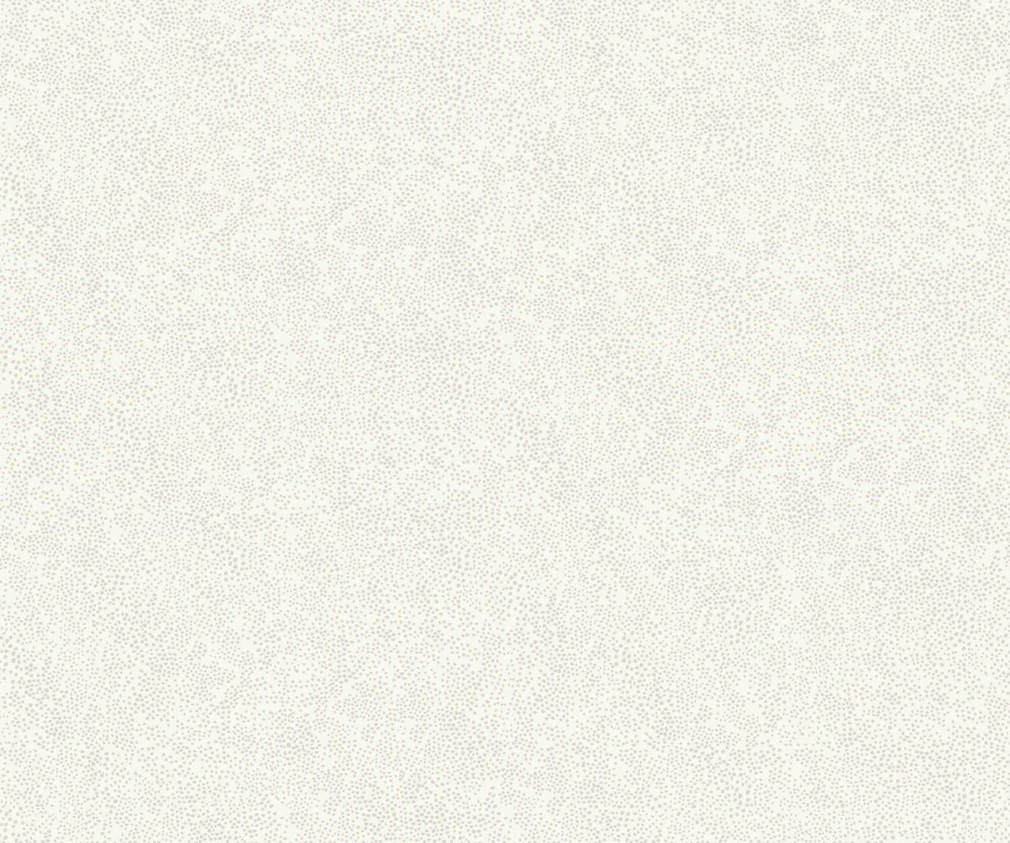 Champagne Dots Wallpaper - Linen & White