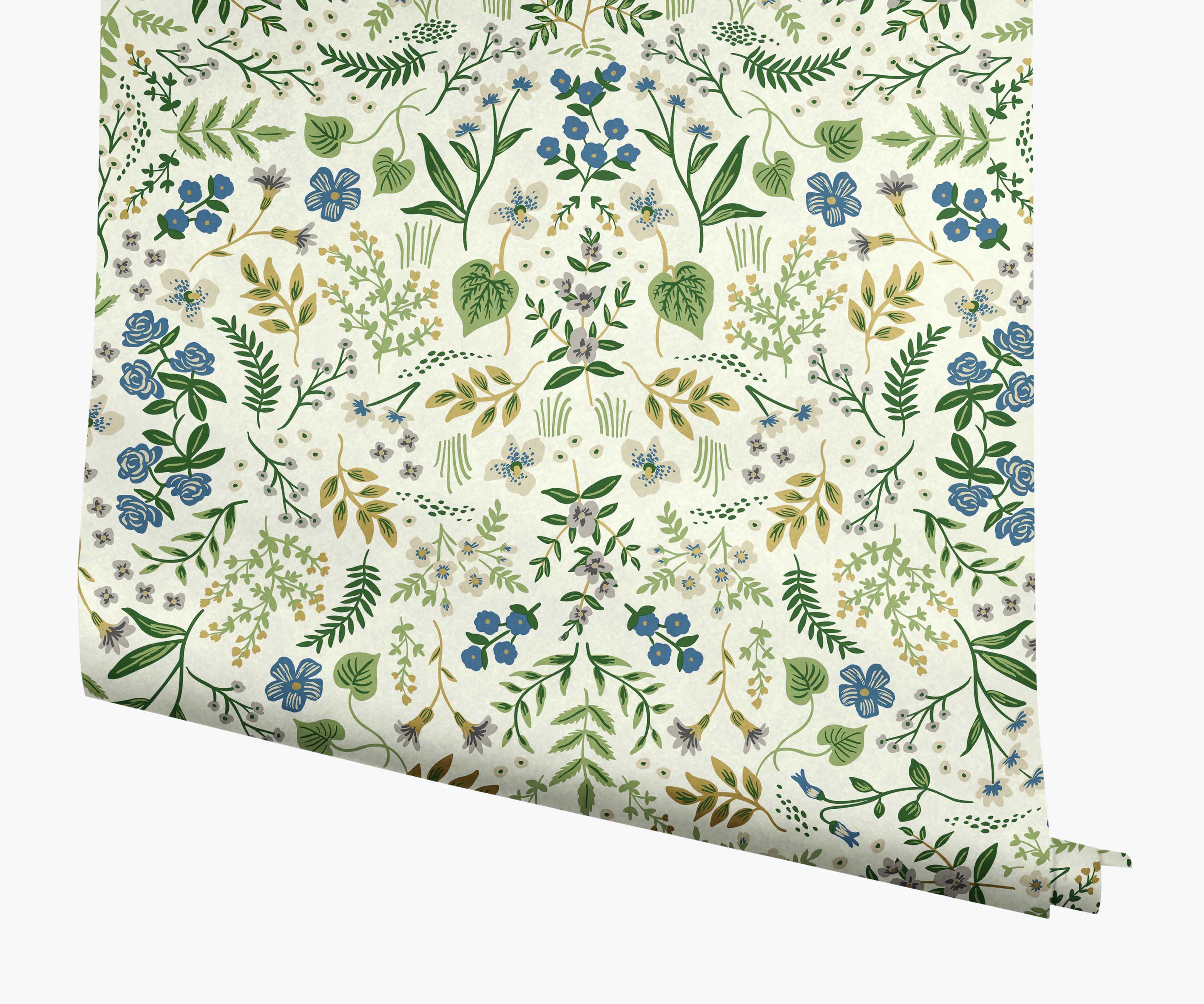 Wildwood Wallpaper - Blue & Green