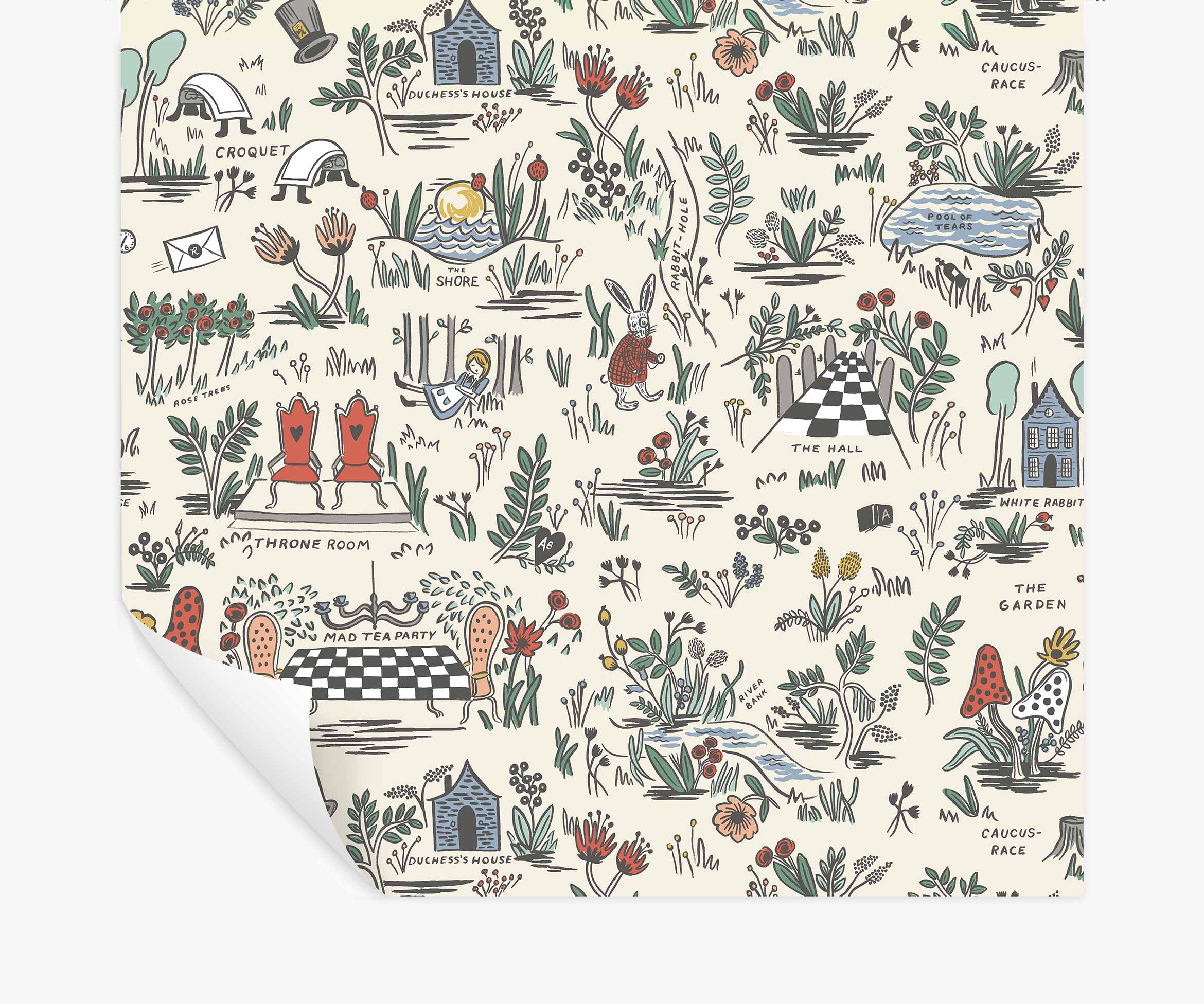 Wonderland Peel & Stick Wallpaper - Cream