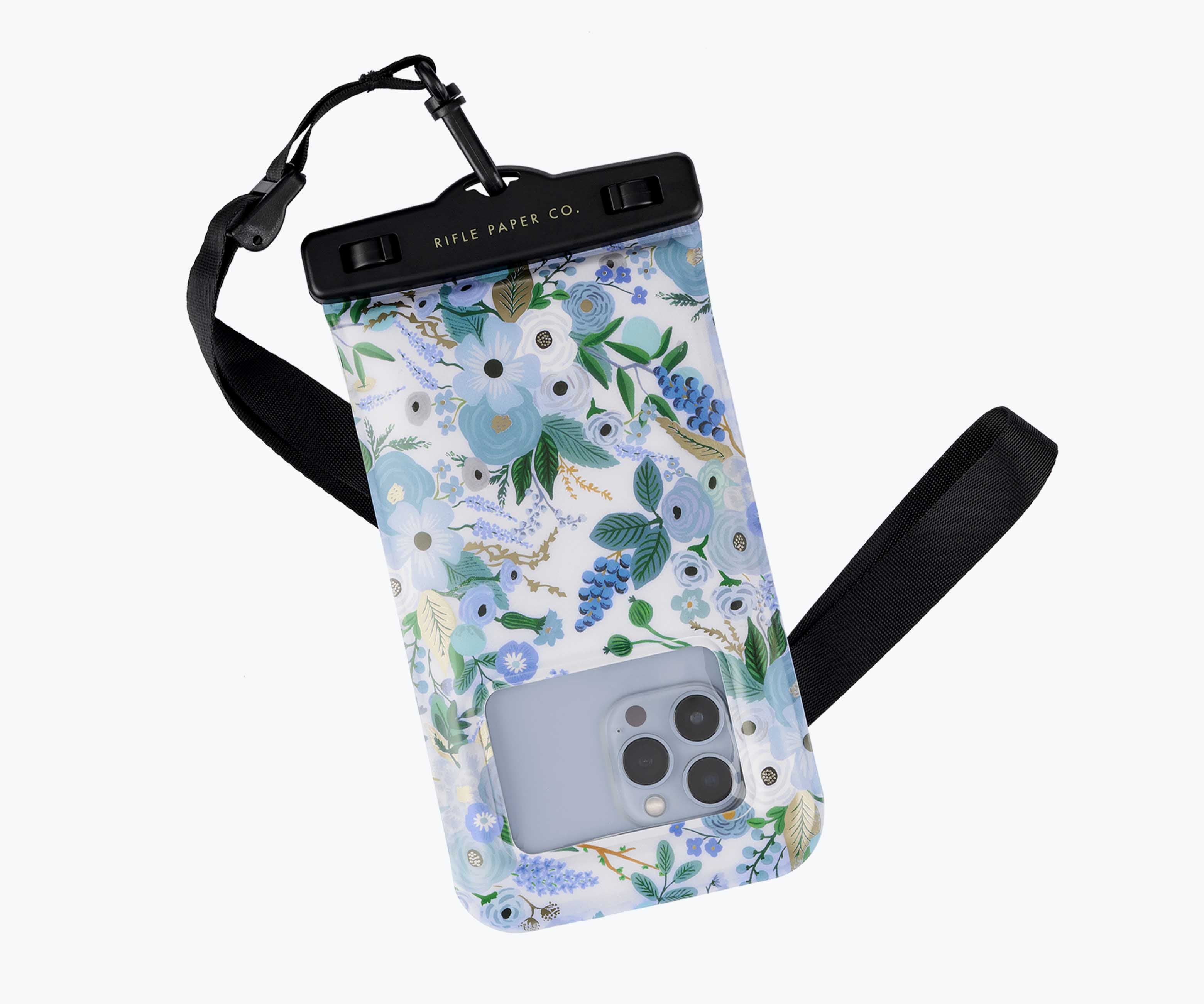 Waterproof Pouch - Garden Party Blue