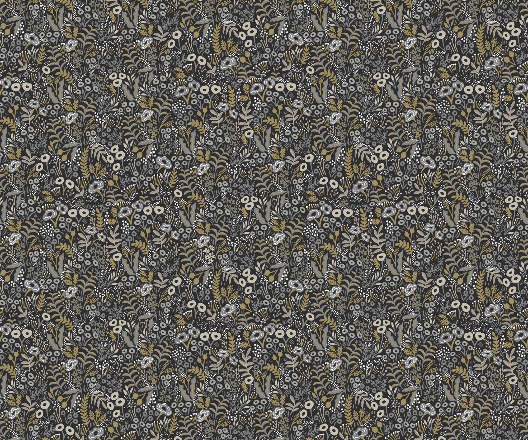 Tapestry Wallpaper - Black Linen