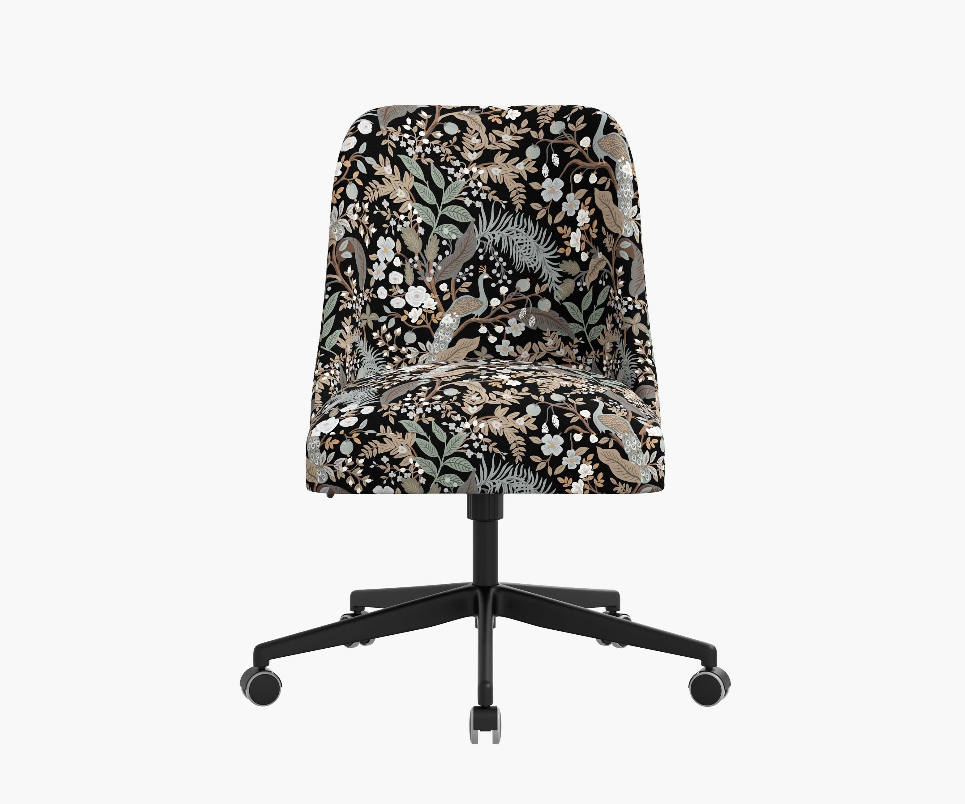 Oxford Desk Chair - Peacock Garden Black