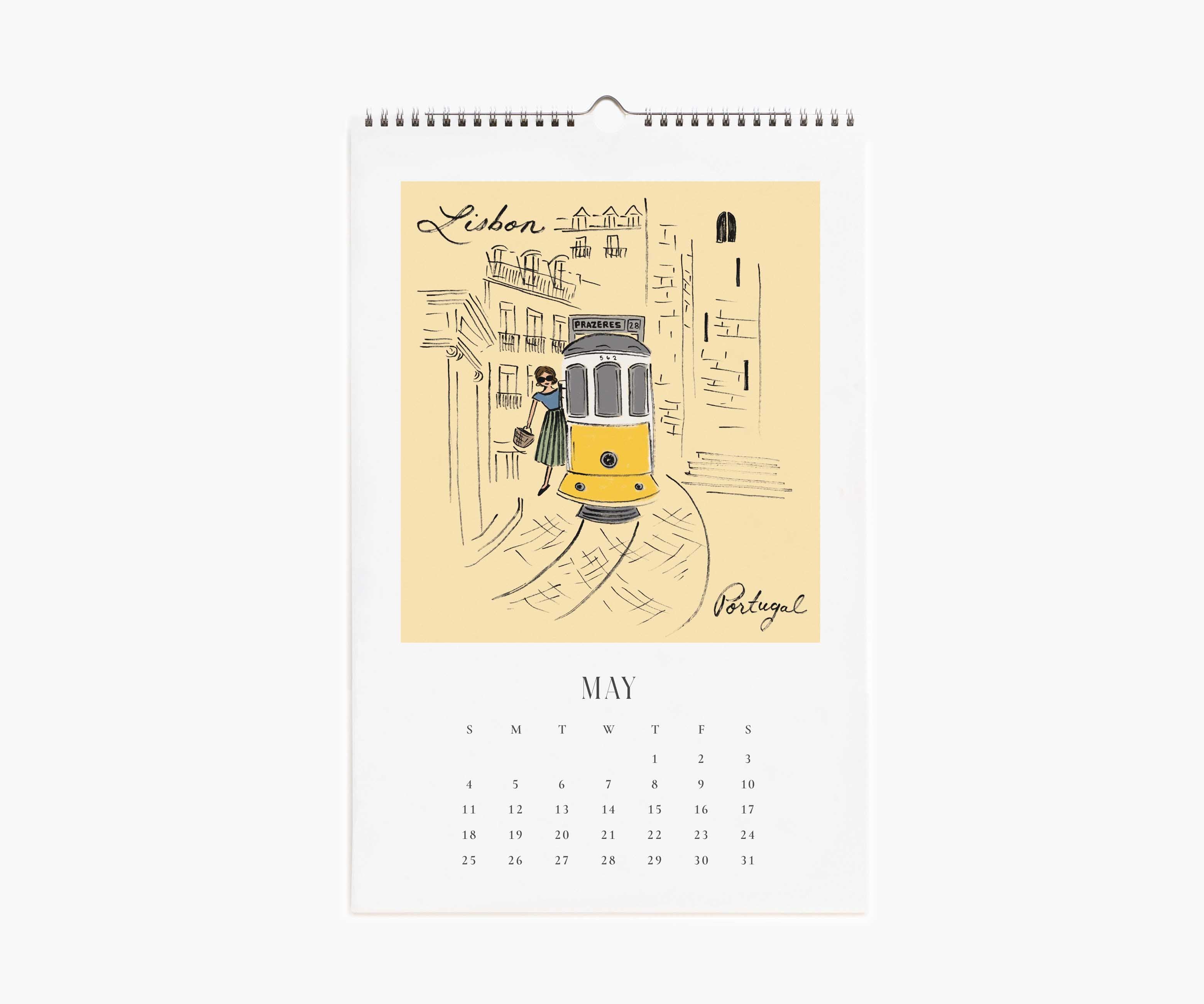 2025 Wall Calendar - Travel Sketchbook