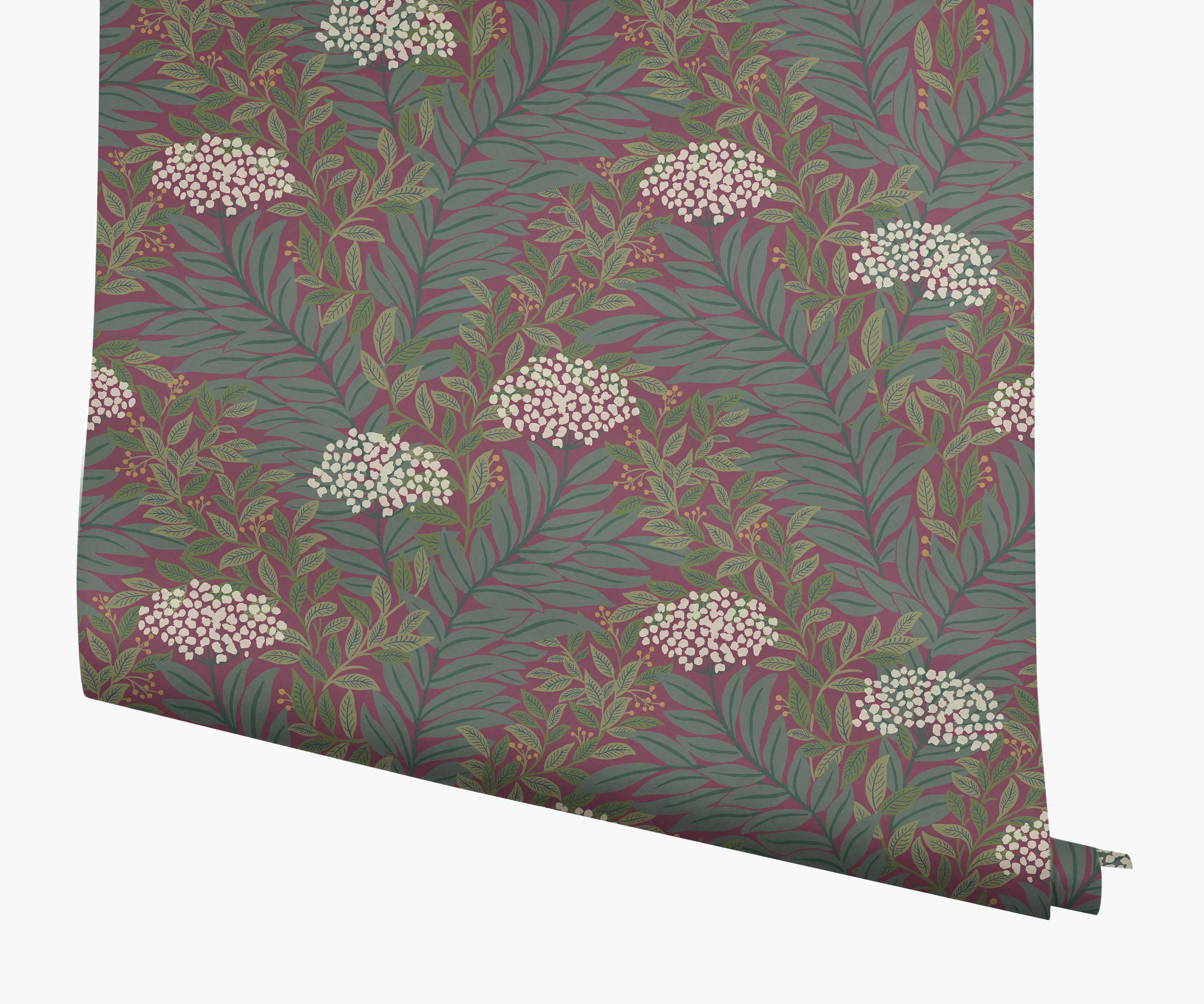 Highgrove Wallpaper - Burgundy