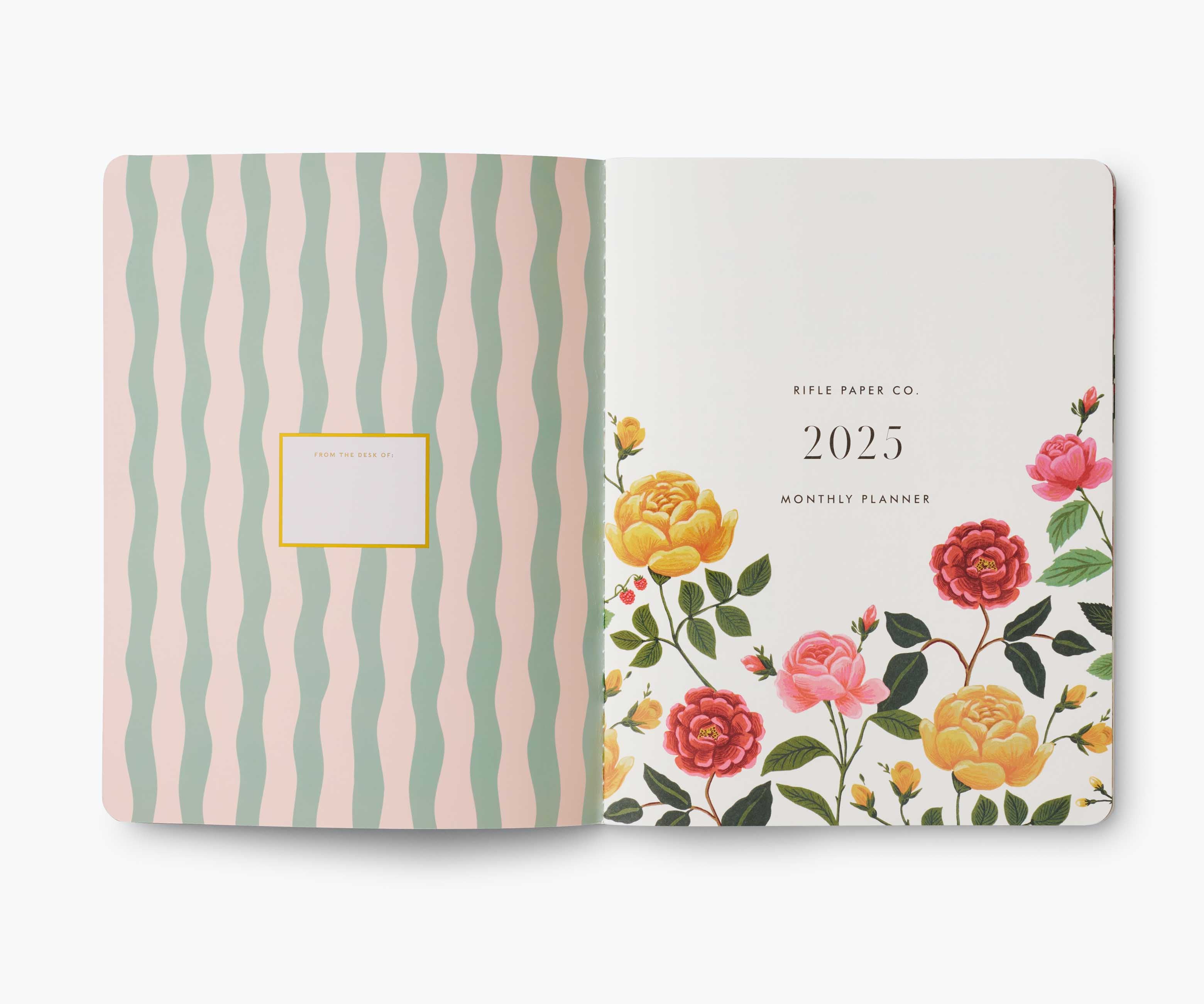 2025 12-Month Appointment Notebook - Roses