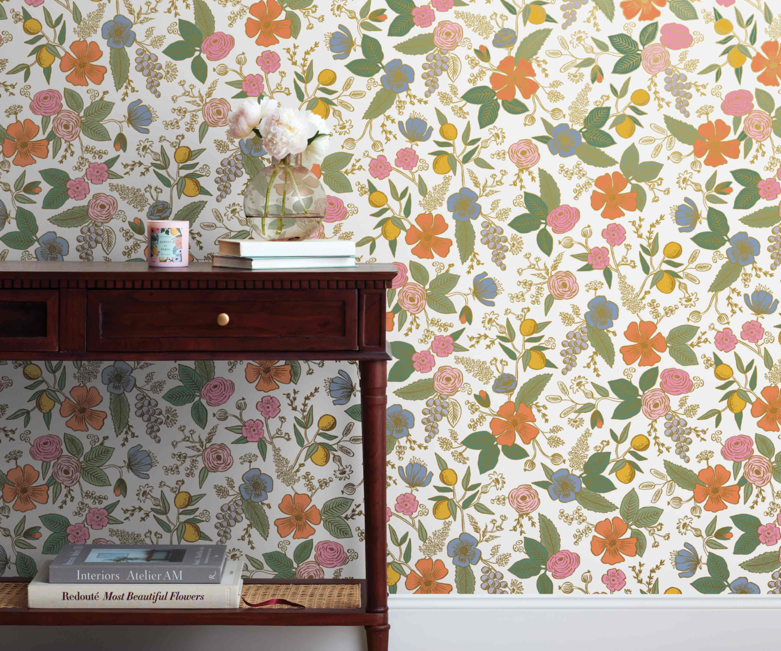 Colette Peel & Stick Wallpaper - Rose Multi