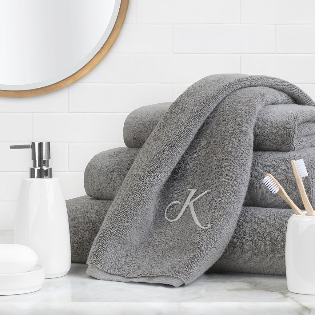 Plush Shadow Grey Hand Towel