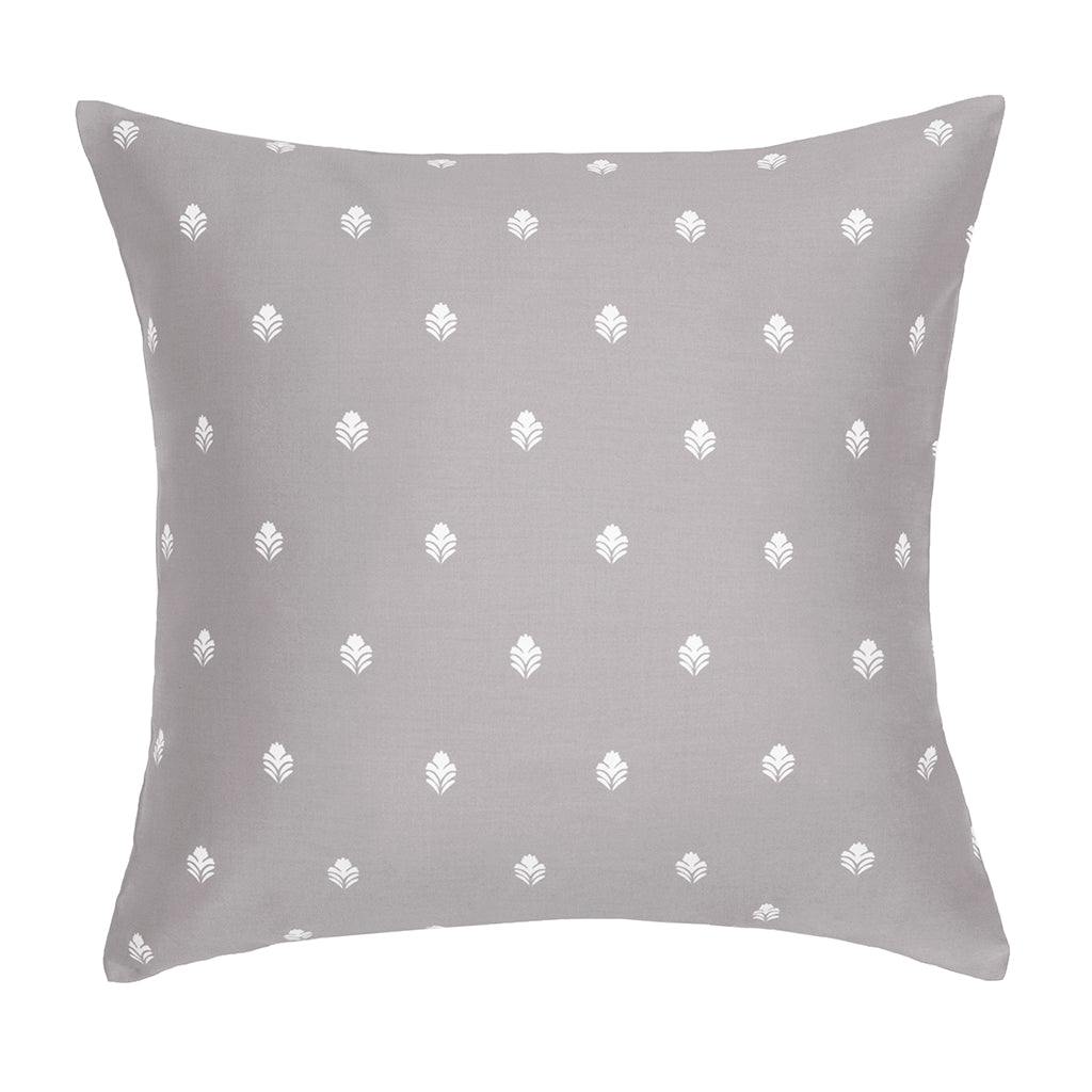 Grey Flora Throw Pillow