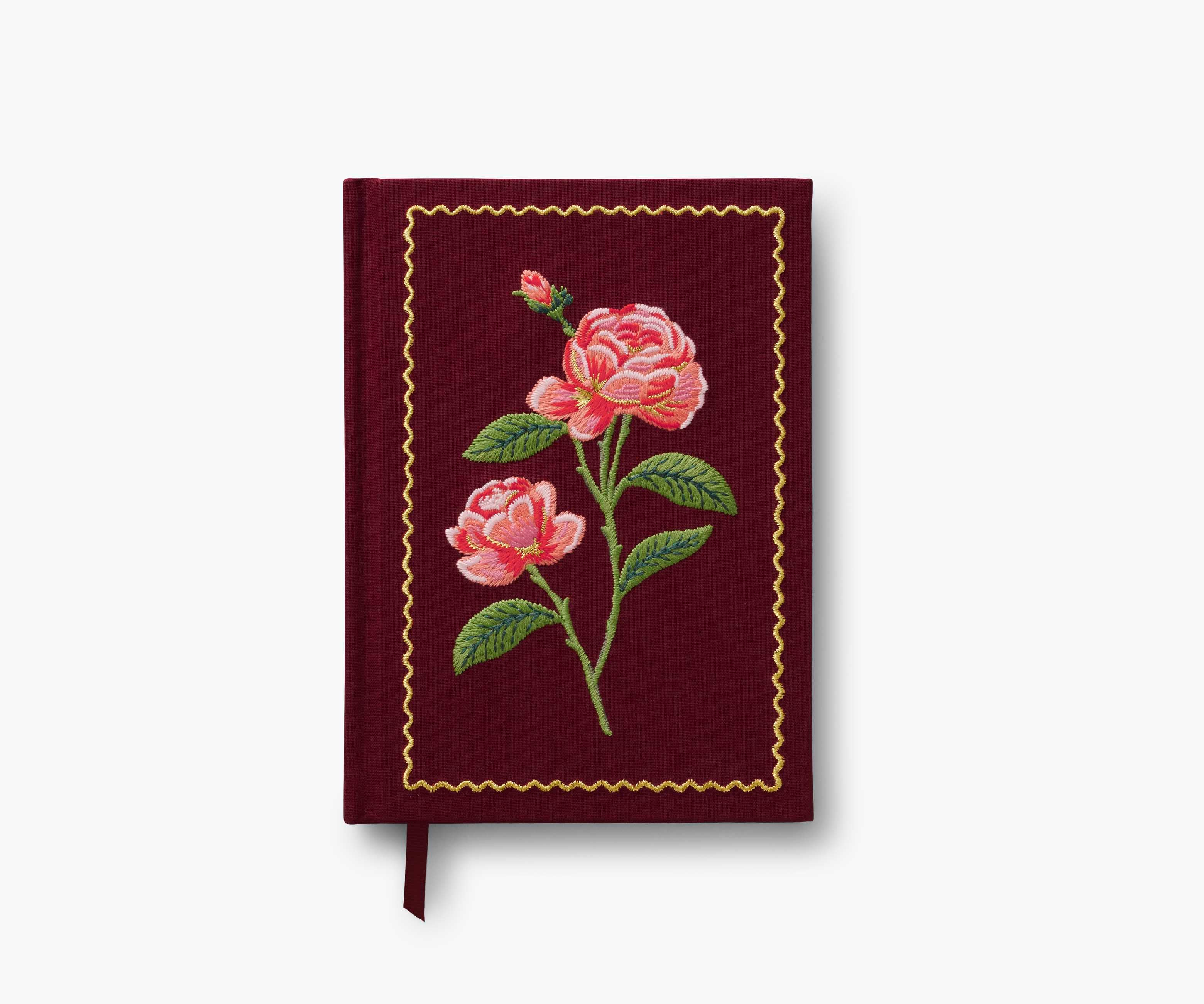 Embroidered Journal - Roses