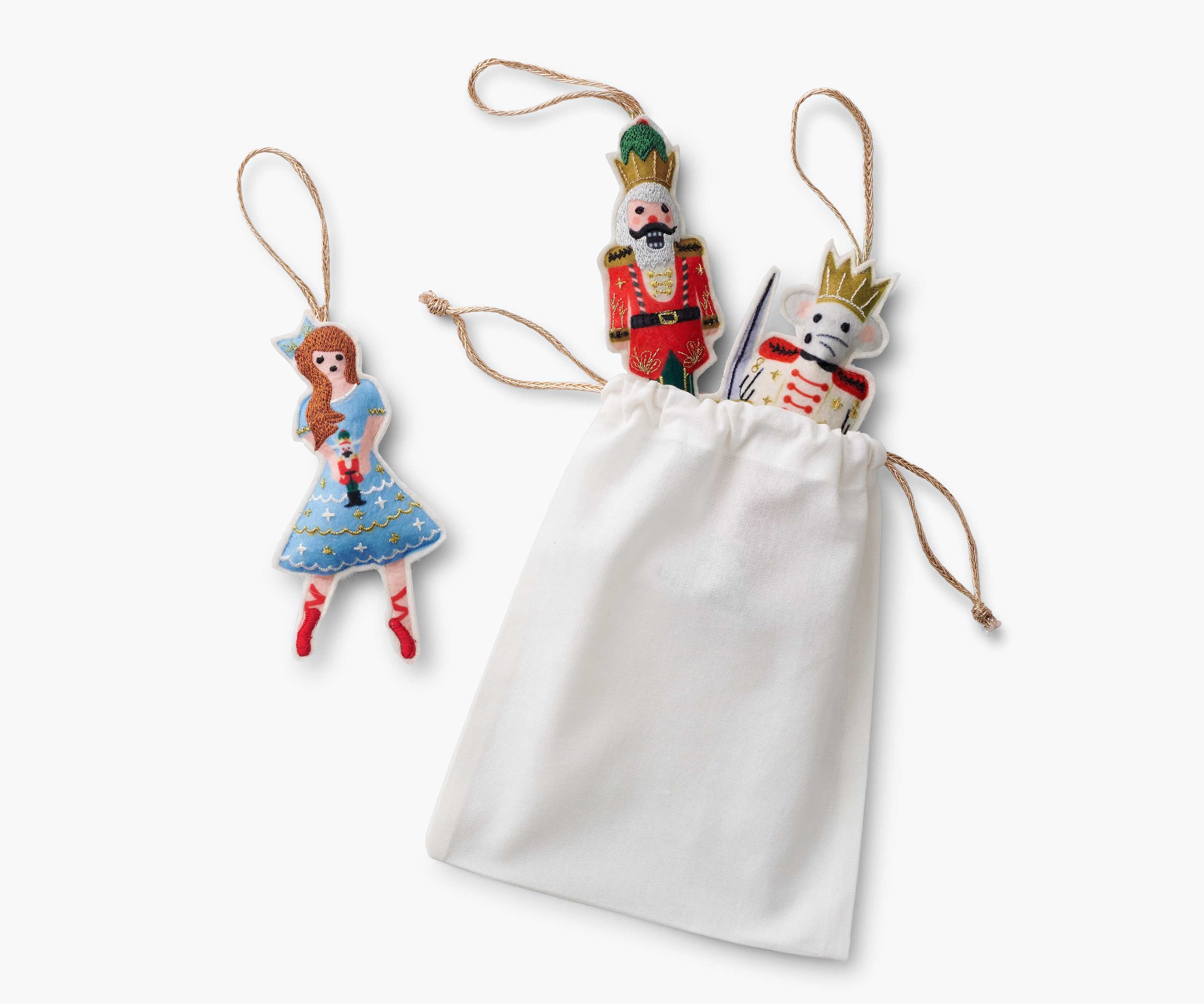 Nutcracker Felt Ornament Set