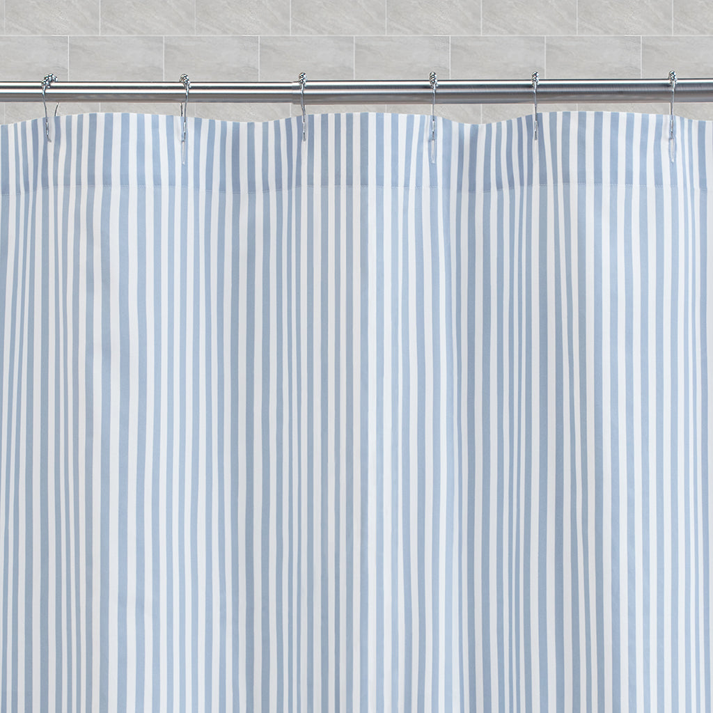 The French Blue Lines Shower Curtain