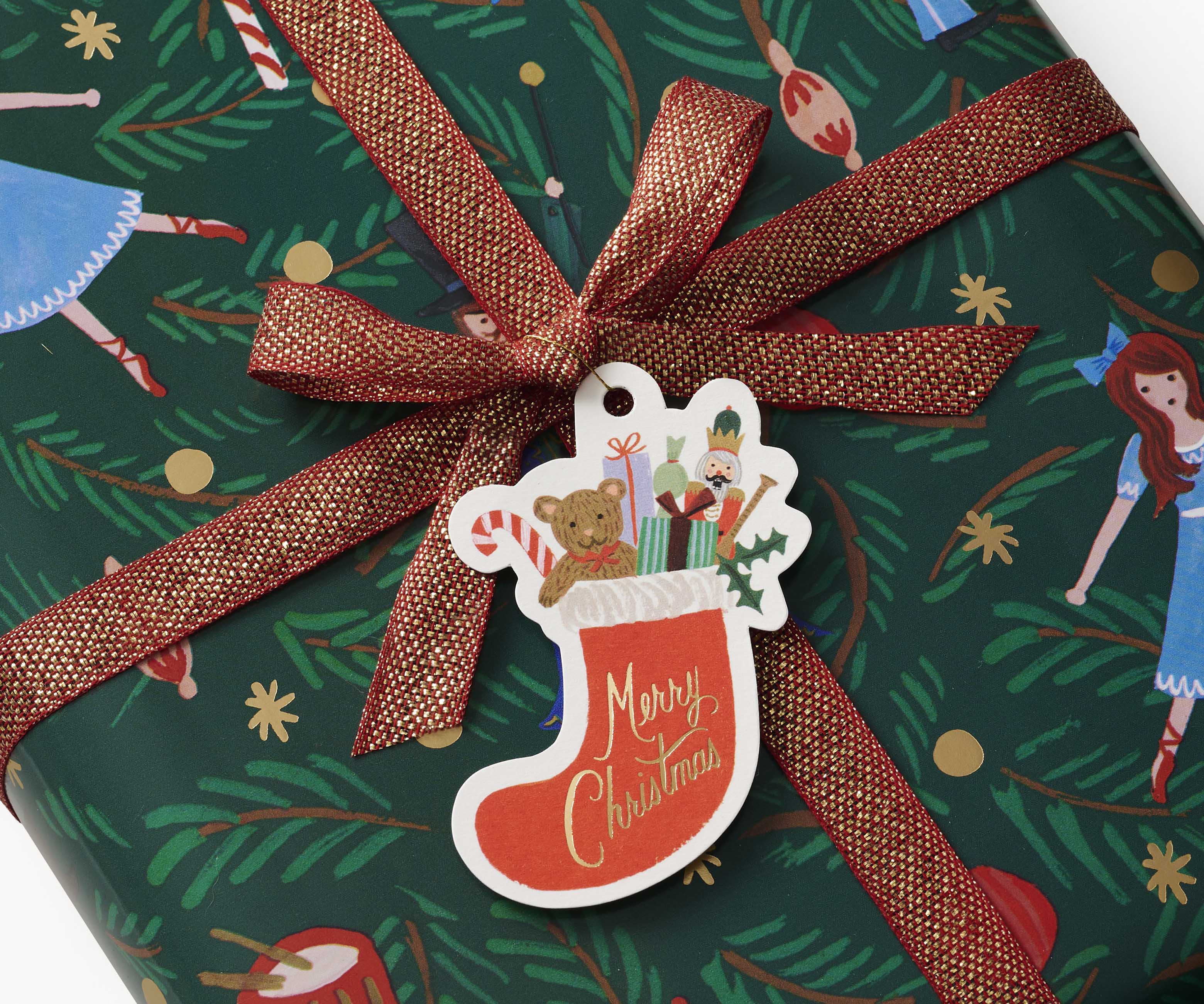 Holiday Gift Tags - Nutcracker Stocking