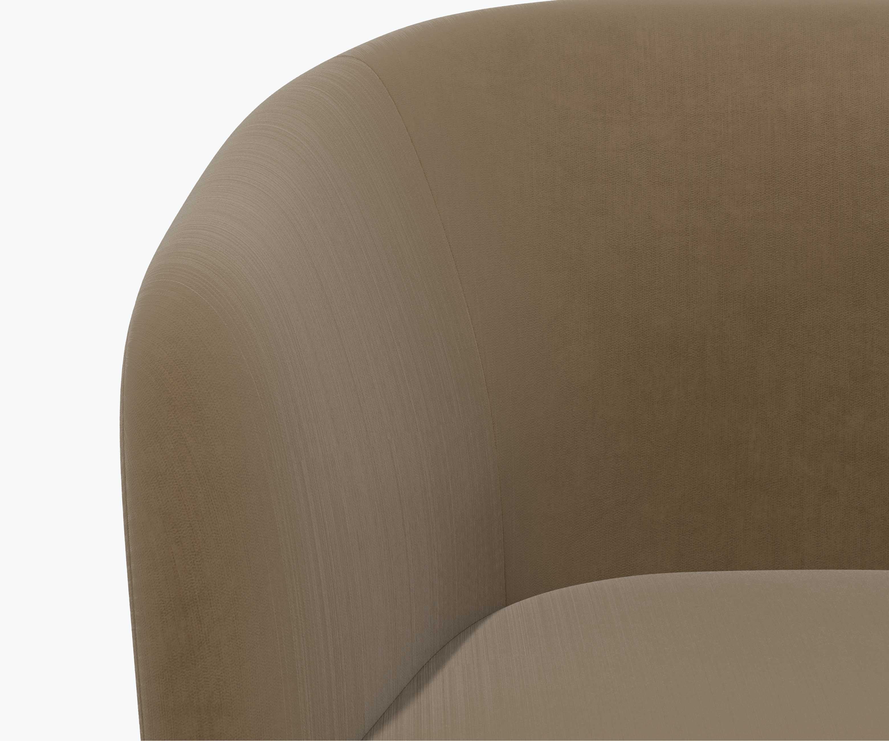 Pembroke Swivel Chair - Walnut Velvet