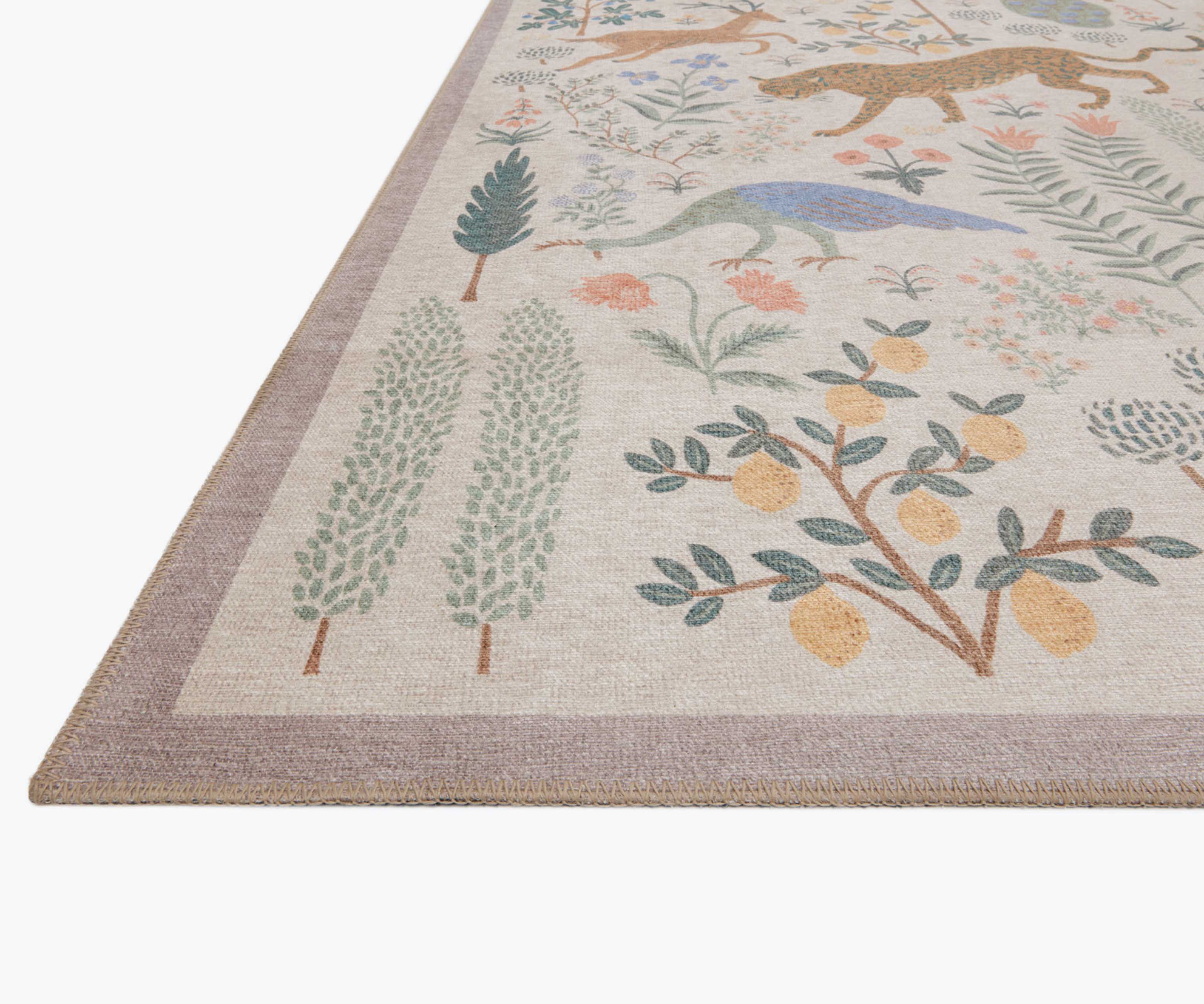 Menagerie Les Fauves Printed Rug - Cream